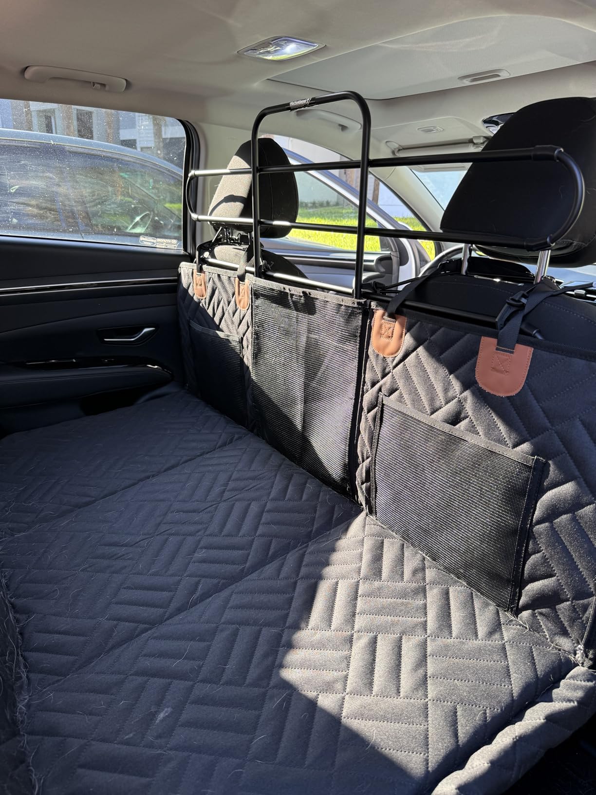 The Original ZooKeeper Car, SUV, Truck Dog Barrier: Adjustable Universal for all Vehicles - Moves with Your Vehicle Seats. Tilt. Slide. Recline. Easy Install - Strong Metal Tubing Gate Pet Divider customer photo 2