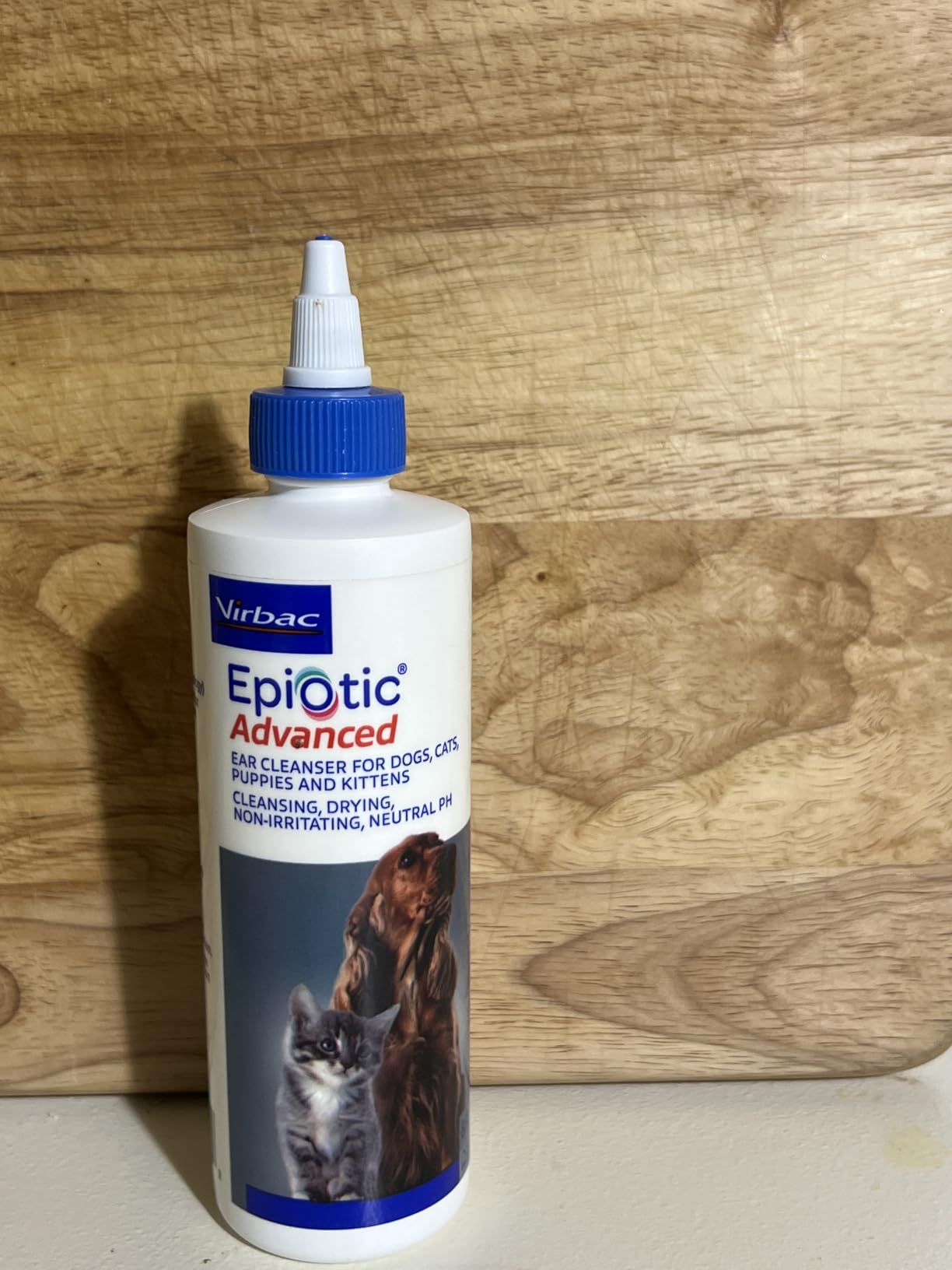 Epiotic Advanced Ear Cleanser|Gentle Ear Cleanser for Dogs and Cats | Neutral pH routine dog ear wash and cat ear cleaner dries wet ears, cleanses wax & debris to smell fresh and clean customer photo 1