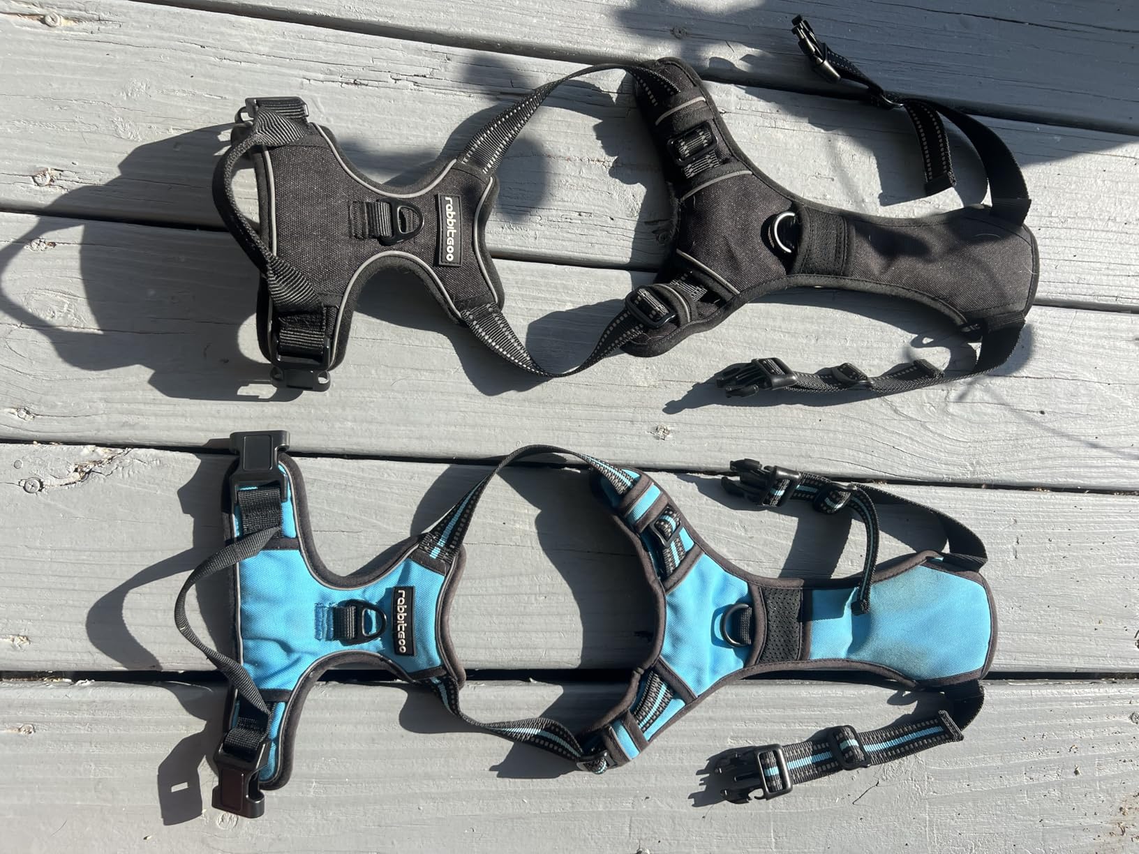 rabbitgoo Dog Harness No Pull with 2 Leash Clips, Adjustable Soft Padded, Reflective Oxford No Choke Pet Vest with Easy Control Handle for Large Dogs, Black, L customer photo 2