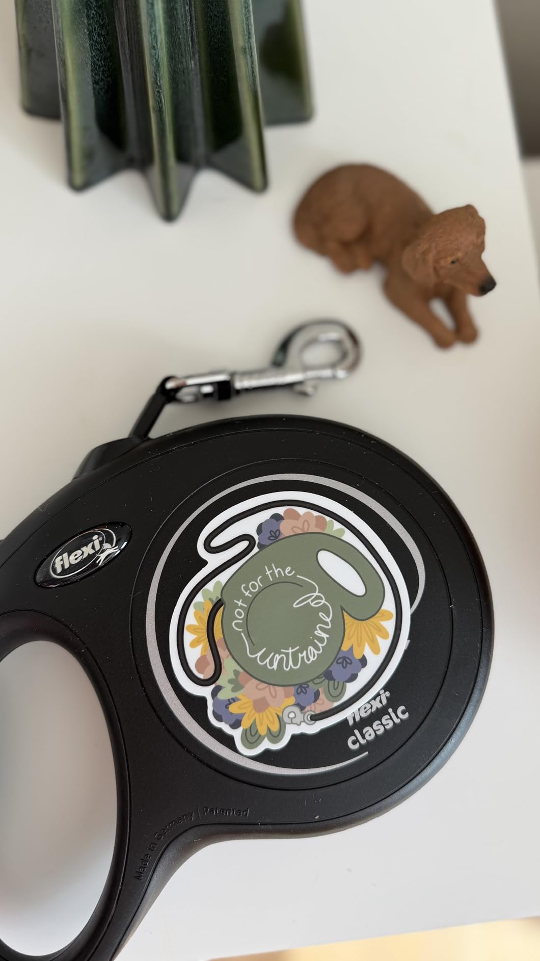FLEXI New Classic Tape Retractable Dog Leash for Large Dogs Upto 110 lbs. - 26 ft., Black | Tangle Free Pet Walking Leash with One-Handed Brake, Pause, Lock | German Quality Product customer photo 1