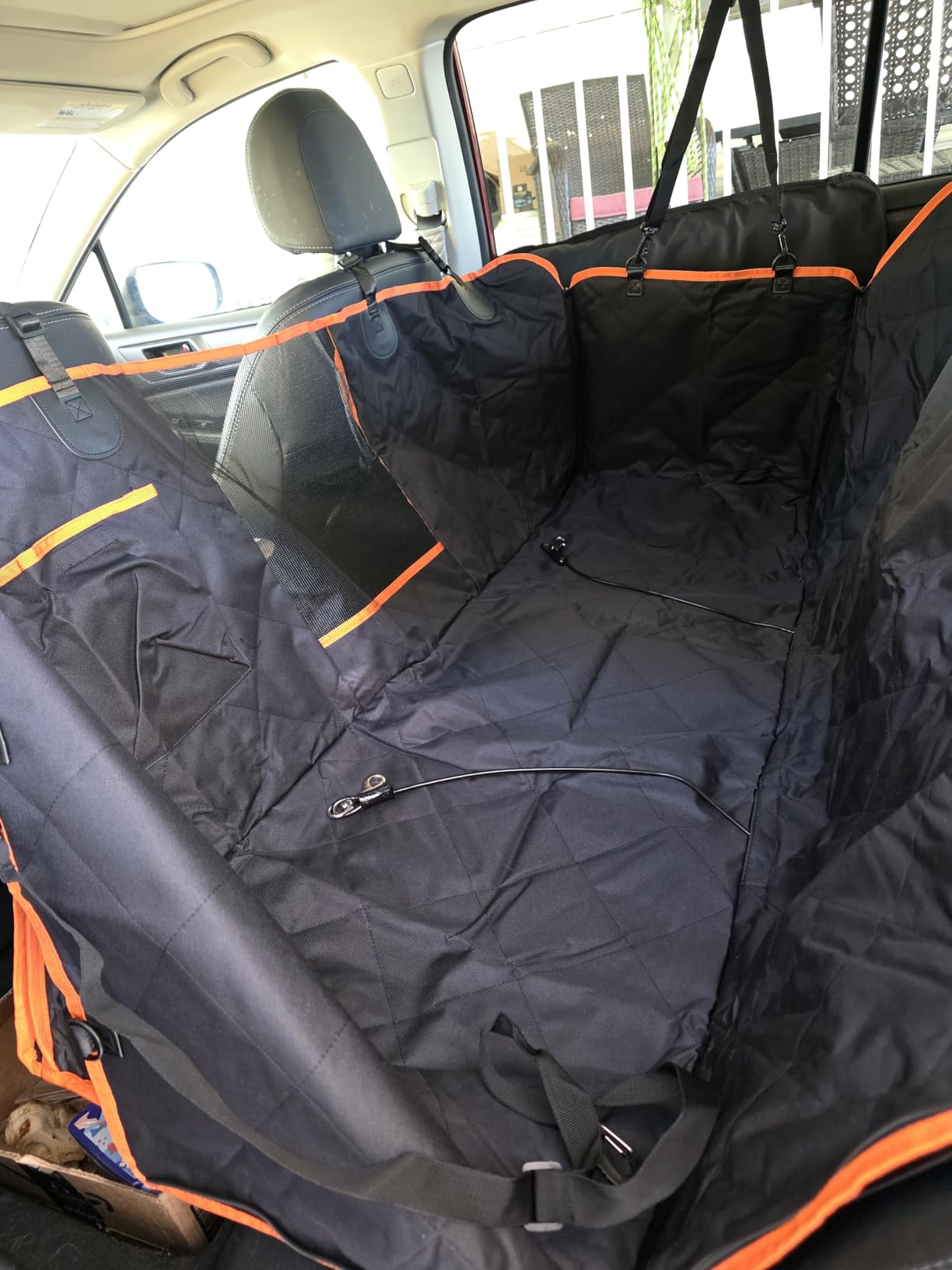 iBuddy Luxury Dog Car Seat Cover for Back Seat Breathable Mesh Window Dog Hammock for Car 4-Layer Heavy Duty Waterproof Pet Seat Protector Scratch-Proof Car Seat Cover Perfect for Family Road Trips customer photo 2