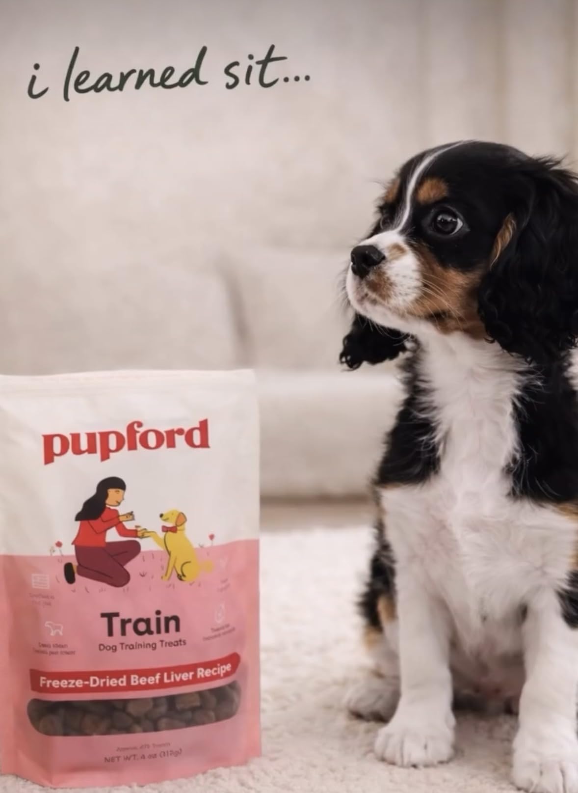 Pupford Freeze Dried Training Treats for Dogs & Puppies, 475+ Three Ingredient Bites, Beef Liver, 4 oz customer photo 1