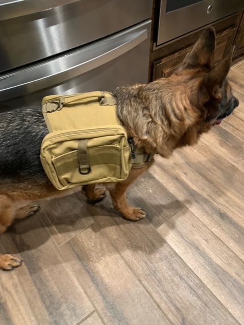 Himal Outdoors Dog Backpack & Saddle Bag, Tactical Hiking Backpack for Large Dogs with Side Pockets & Adjustable Strap customer photo 1
