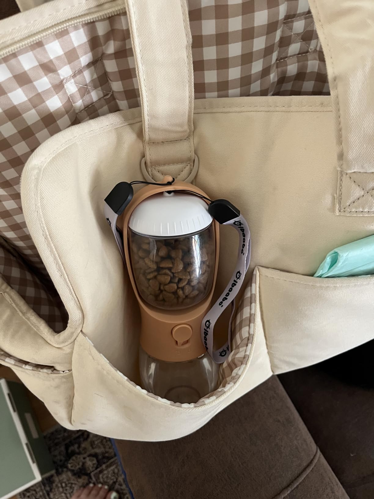 Cibaabo Dog Water Bottle with Food Container, Travel Puppy Water Bowl, Portable Pet Dispenser, Dog Gift Stuff Accessories Items, Puppy Essentials Necessities for Yorkie Cat Walking and Hiking customer photo 1