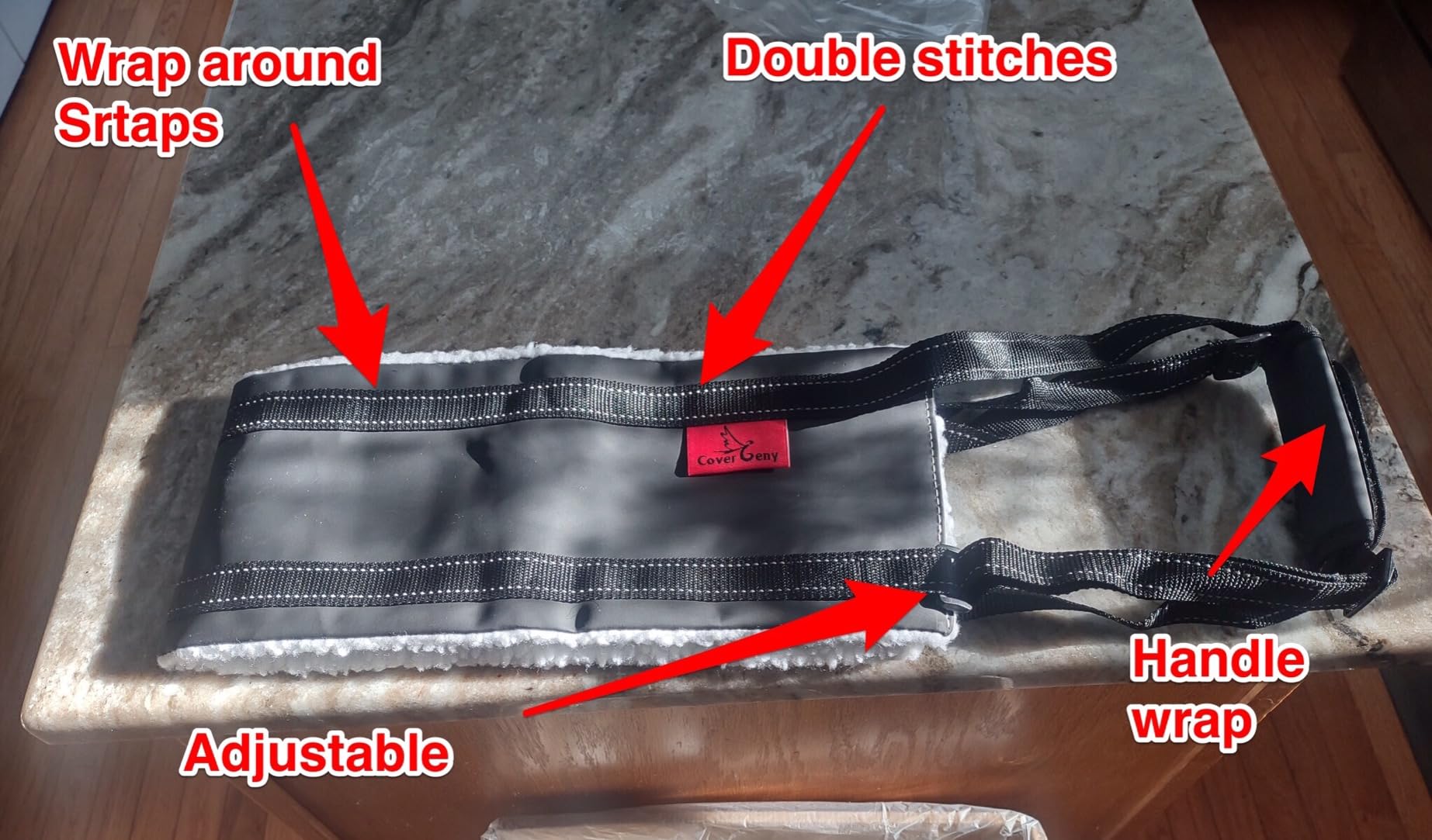 Leather Dog Lift Harness,Sling for Large Dogs Hind Leg Support,Support Harness for Back Legs,Dog Rear Lift Harness Assist for Senior,Injured,Post ACL,TPLO Surgery Recovery Essentials,Mobility aids L customer photo 2