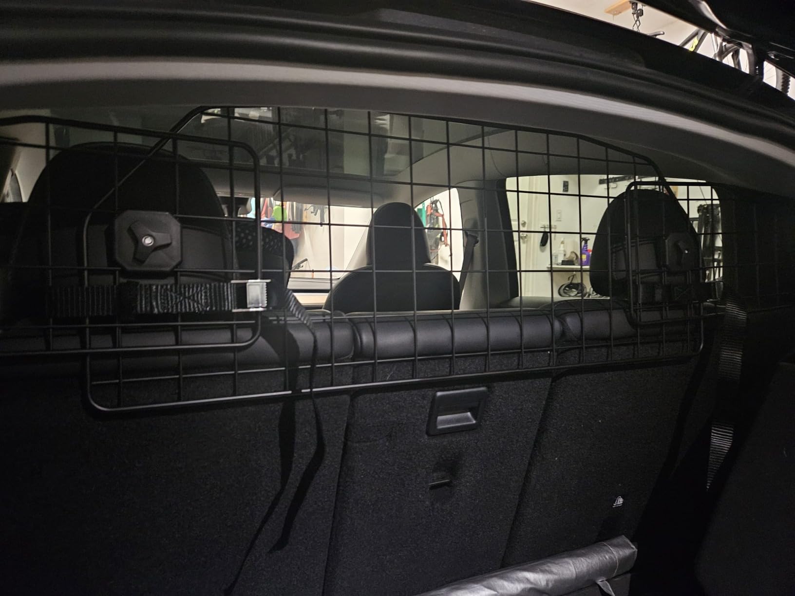 Dog Car Barrier Compatible with Tesla Model Y Adjustable Large Pet Divider, Heavy-Duty Wire Mesh Fence, Universal Fit customer photo 1