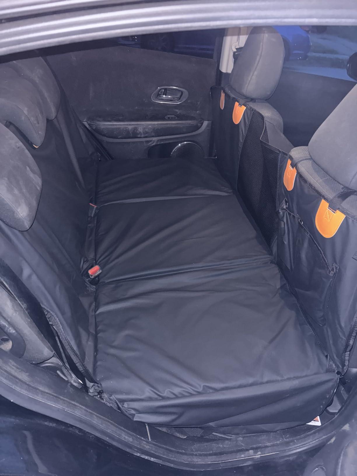 MYJAQI Back Seat Extender for Dogs, Waterproof Dog Car Seat Cover for Back Seat with Hard Bottom, 2026 Upgraded Material, Anti Scratch, Safer, Easy to Use and Clean, Holds 400lbs customer photo 2