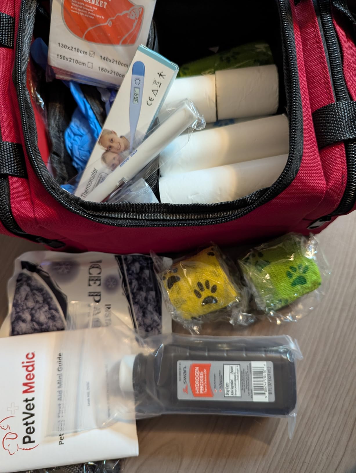 Cat & Dog First Aid Kit - Dog Emergency Kit, Health Supplies & Wound Care -with Thermometer, Bandages for Wounds - Essentials, Travel Bag (Medium) customer photo 2