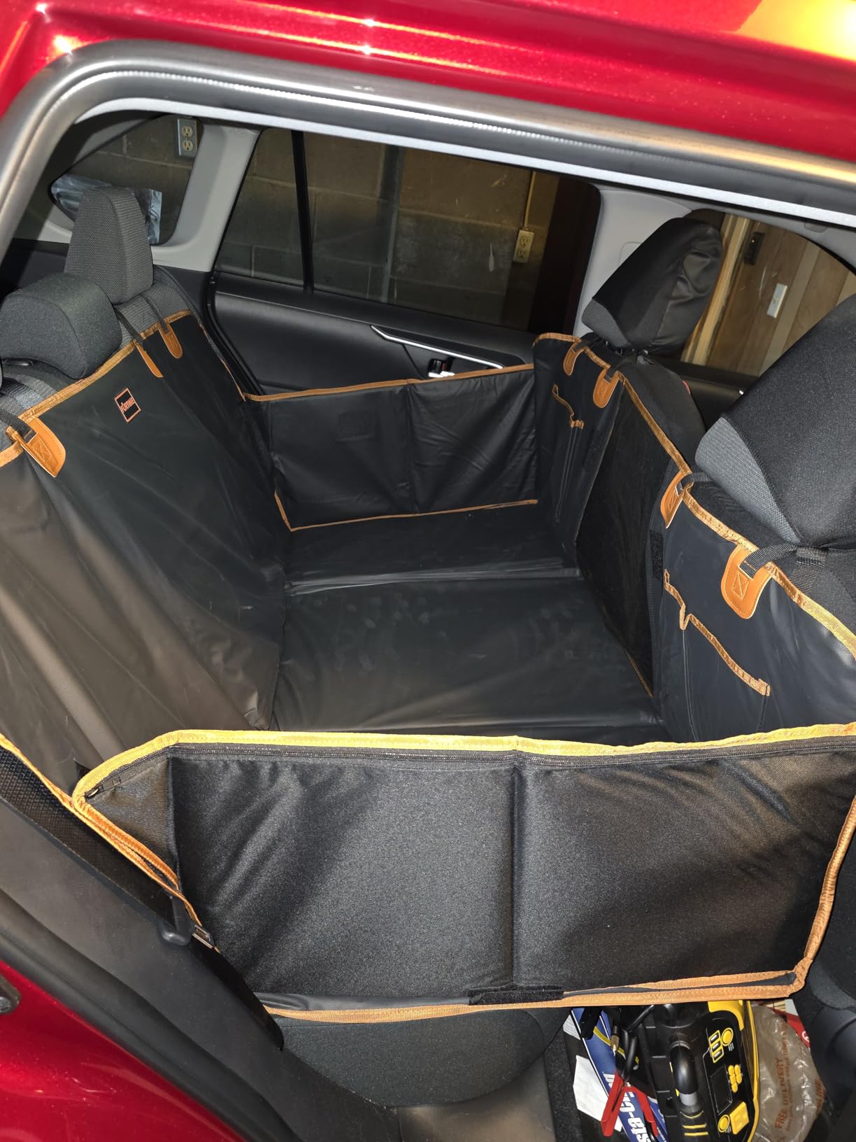 FURTIME Dog Car Seat Cover for Back Seat, Upgraded PU Leather Back Seat Extender with Hard Bottom Holds 400LBS, Waterproof Anti-Scratch, Large Space Back Seat Cover for Car, SUV, Small Truck customer photo 1