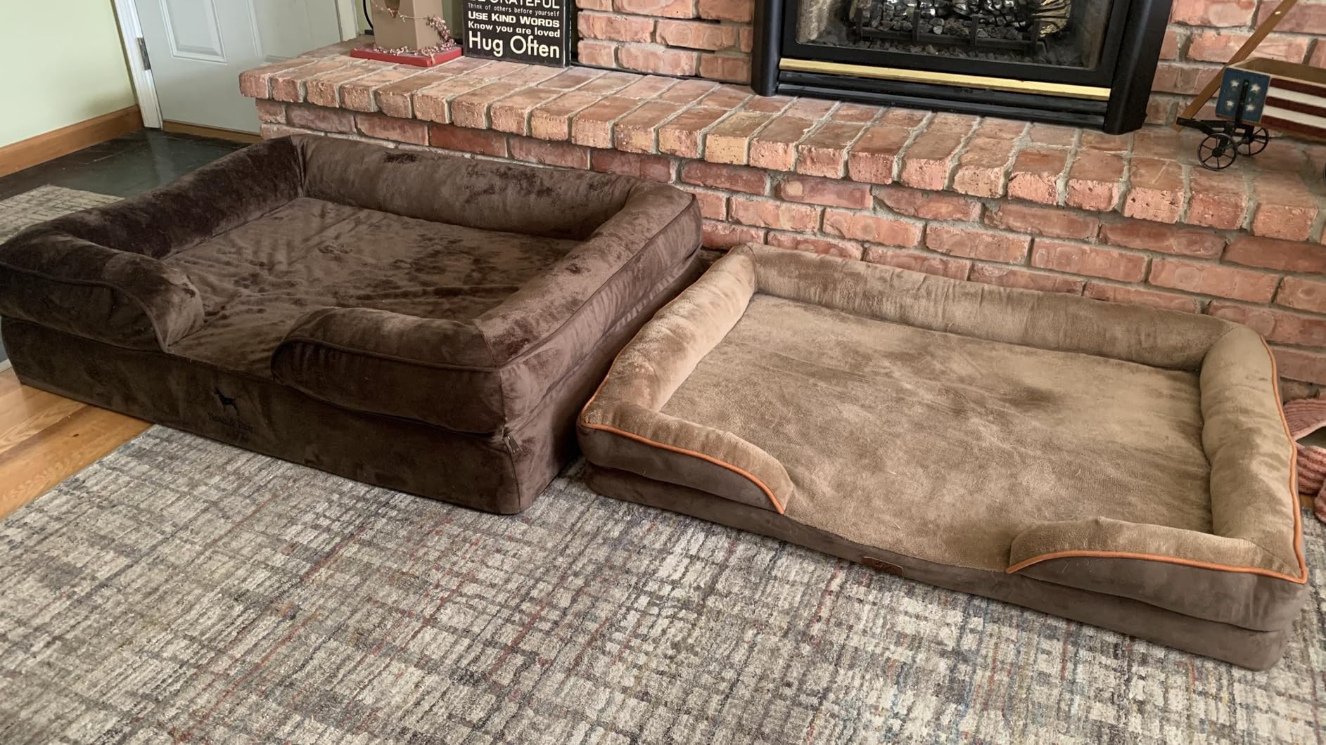 NOAH & PAW Giant Dog Bed XXL, 55x45x11 Inch, Orthopedic Dog Beds, Eggshell Memory Foam Infused with Cooling Gel, Inner Cover, Waterproof, Machine Washable (Velvet Sofa Collection) customer photo 1
