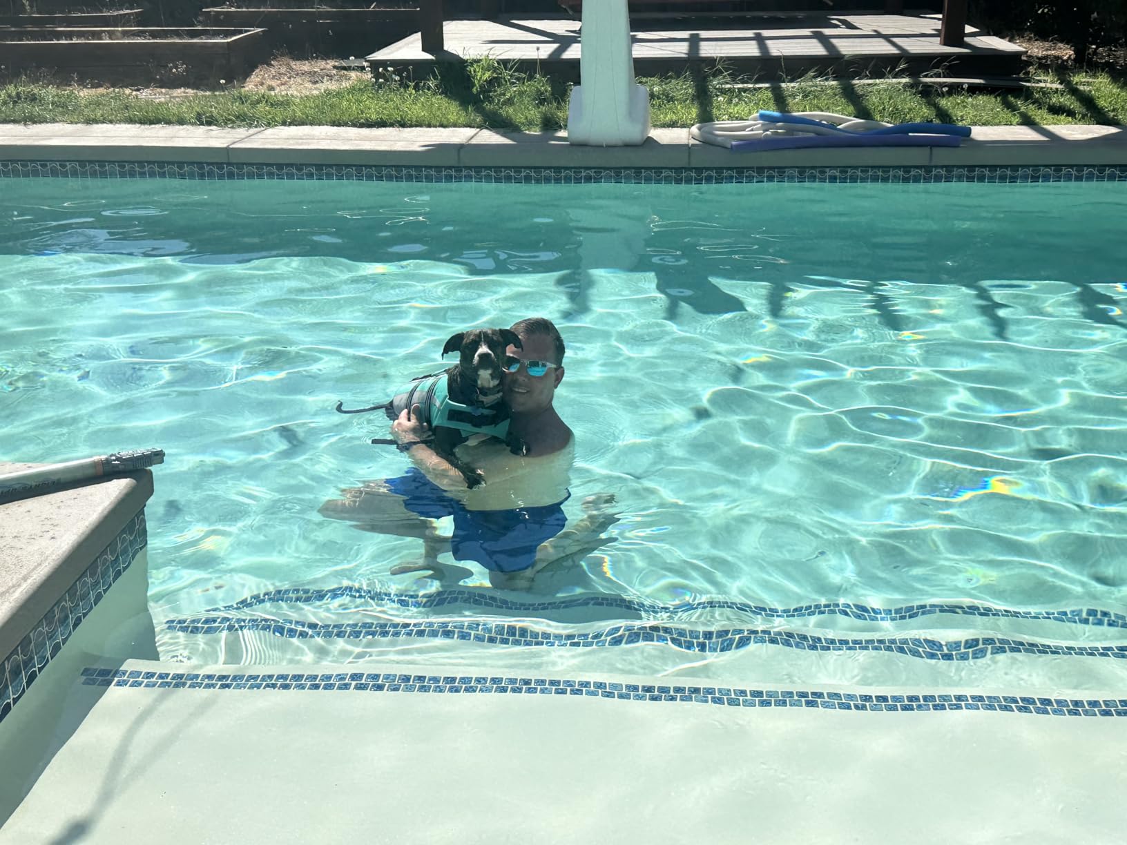 EMUST Life Vests for Dogs, Lightweight Small/Medium/Large Dog Life Preserver, XL Dog Life Jacket for Swimming/Boat/Water, Life Jacket for Large Dogs, NewTurquoise, XL customer photo 2