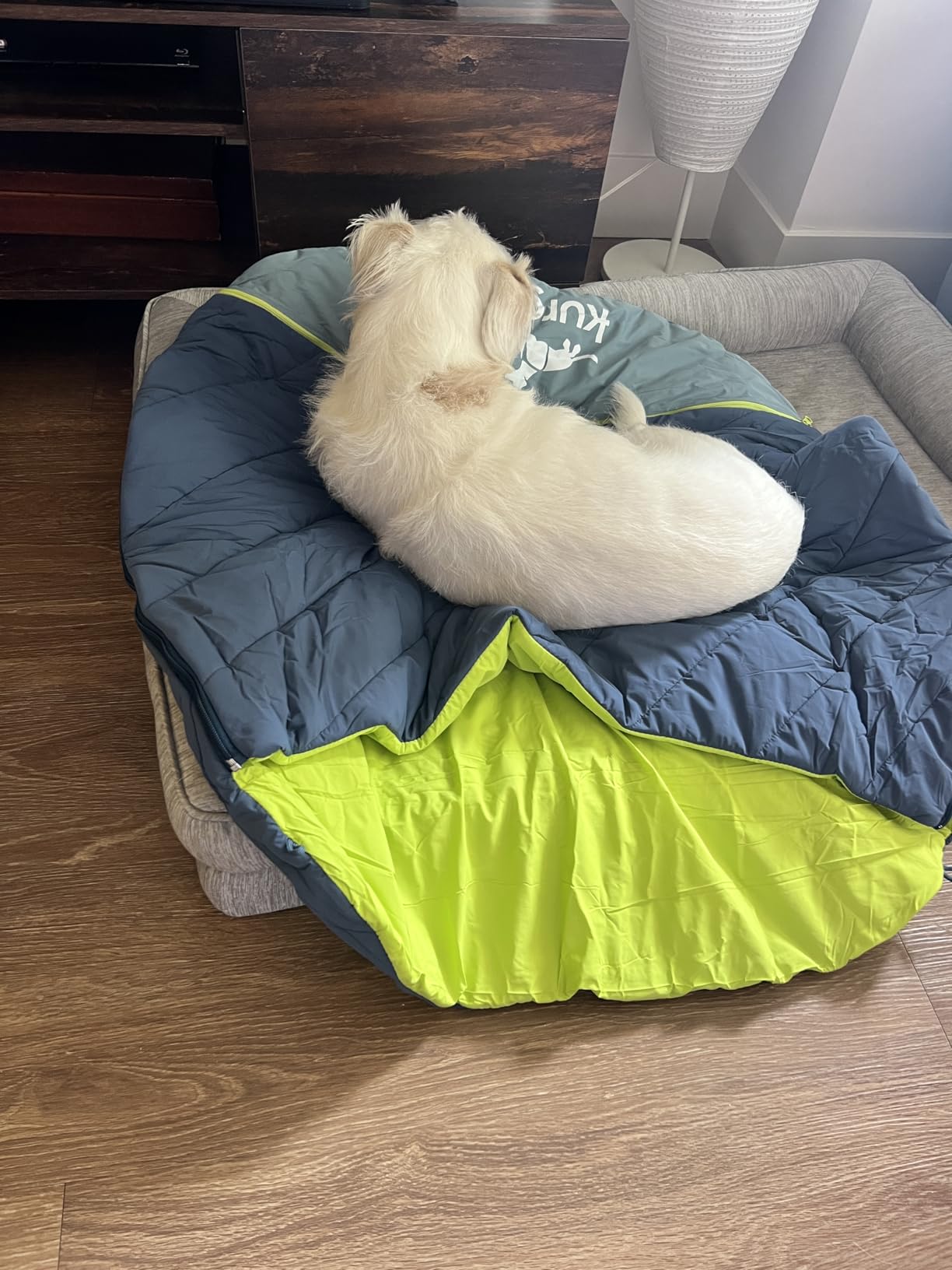 Kurgo Canyon Puffer Pup Sack, Travel Dog Bed for The Outdoors, Pet Sleeping Bag for Camping and Hiking, Packable with Stuff Sack, Durable, Water-Resistant customer photo 2