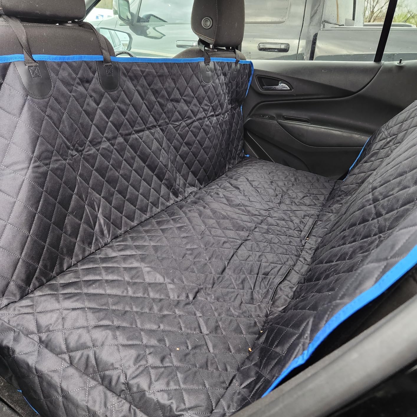 Petloox Dog Car Seat Cover for Back Seat, Waterproof Hammock for Car, SUV & Truck, Non-Slip Backseat Cover for Dogs, Heavy-Duty Dog Hammock Style Seat Protector Pets, Easy to Install & Clean customer photo 1