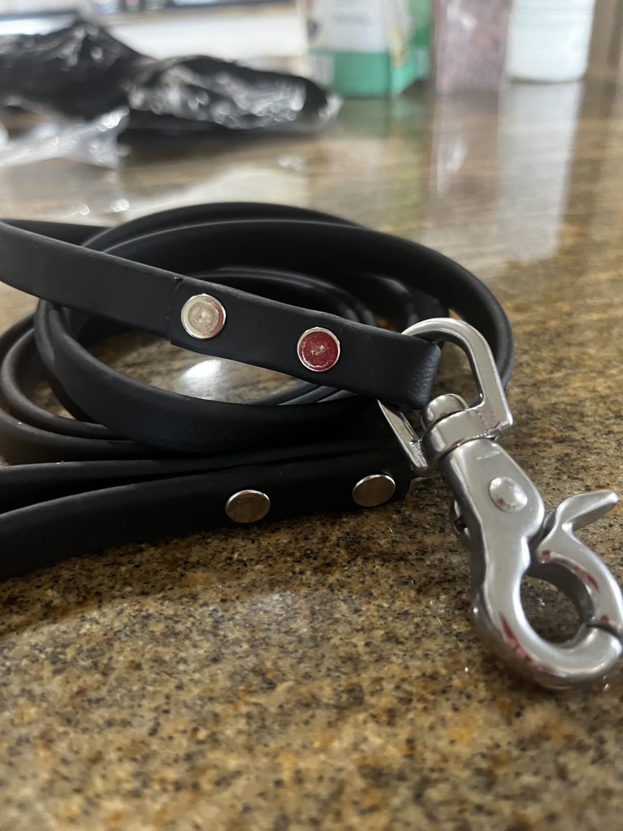Gummy K9 Biothane Dog Leash, Professional Training Lead, Stainless Steel, New Advanced Safety Clasp, Weatherproof, Waterproof, Long Lasting, 6 Ft (5/8 Black), Small, Medium, Large Dogs, Made in USA customer photo 2