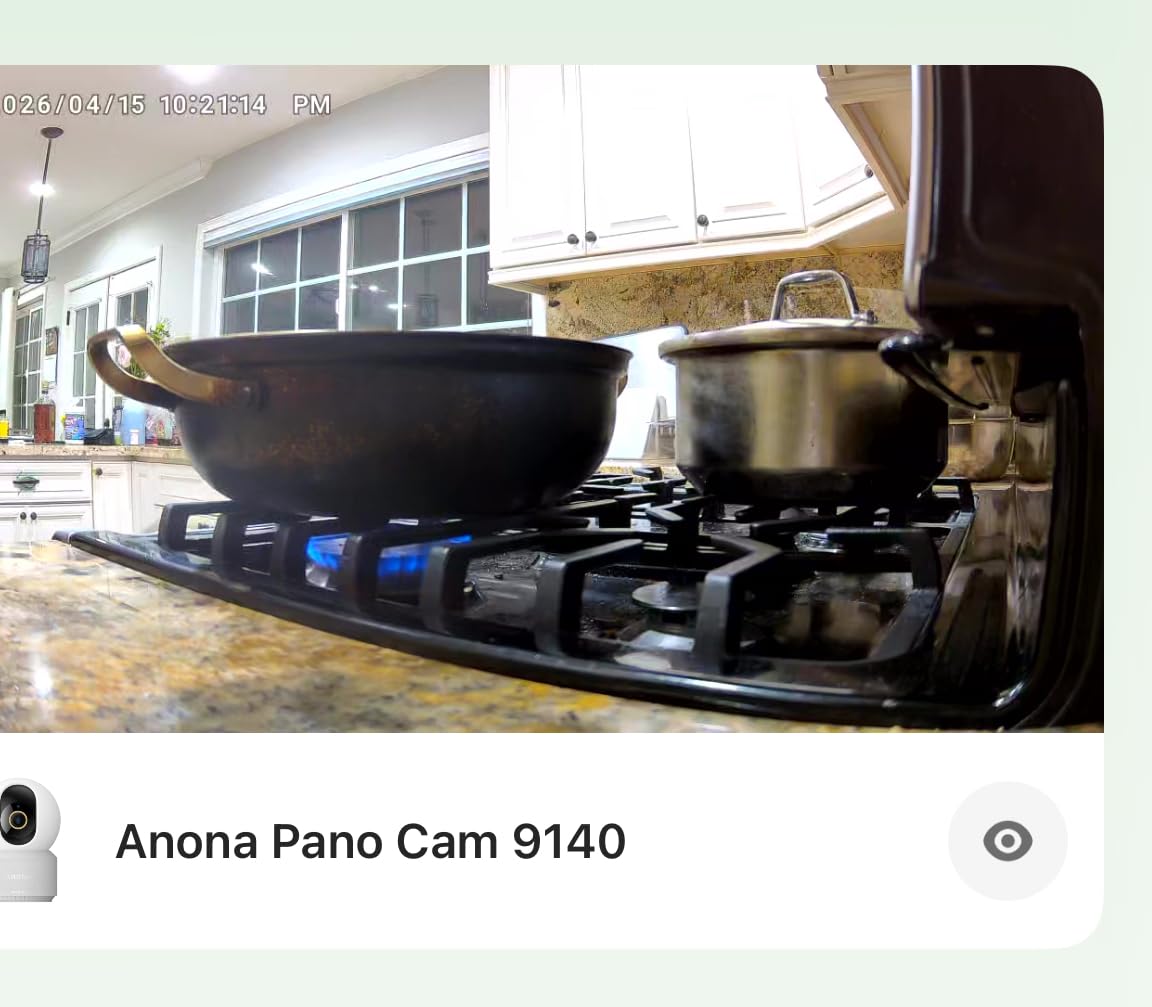 Anona Pano 4K UHD Indoor Camera, Pet/Dog/Baby Security Camera with Phone App, 360° Pan-Tilt, 2.4G/5G Dual-Band Wi-Fi 6, Auto-Tracking, Person/Pet/Baby Crying Detection, Privacy Mode, Two-Way Audio customer photo 1