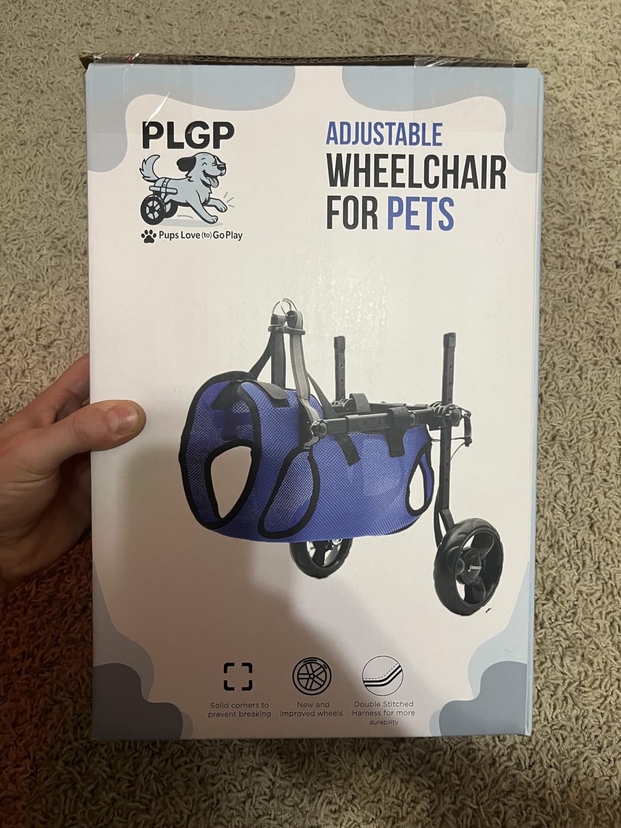 Dog Wheelchair for Back Legs, Dog Wheelchair Cart, Doggy/cat Wheelchairs with Disabled Hind Legs Walking, Mobility Aids for Small Pets Hind Limbs, Dogs Carts with Wheels, Light Weight customer photo 1