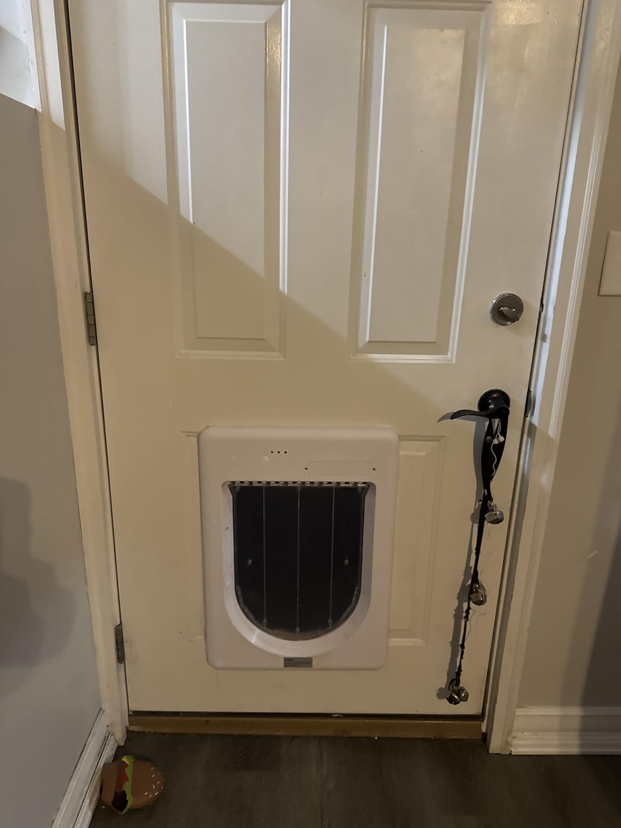 Smart Electronic Pet Door, Automatic Dog Door with 3 Modes, Battery Powered Electronic Sensor Pet Door with 1 Sensing Key, Fit for Large Pets Up to 85lbs. (New Upgraded) - Large Size customer photo 1