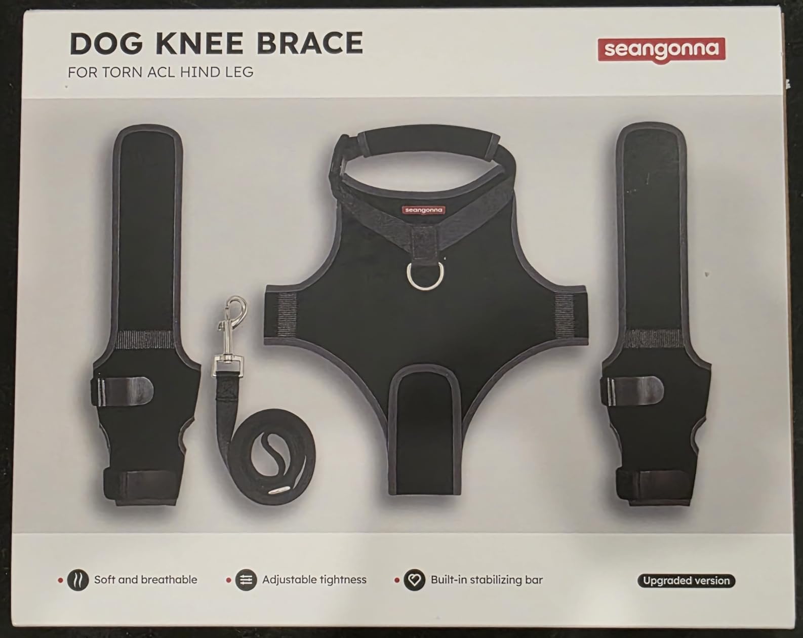 Dog Knee Brace for Torn ACL/CCL Hind Leg, Adjustable Hip Brace-Hip Dysplasia Brace-Wound Care-Reduces Pain and Inflammation-Lick Prevention-L customer photo 1