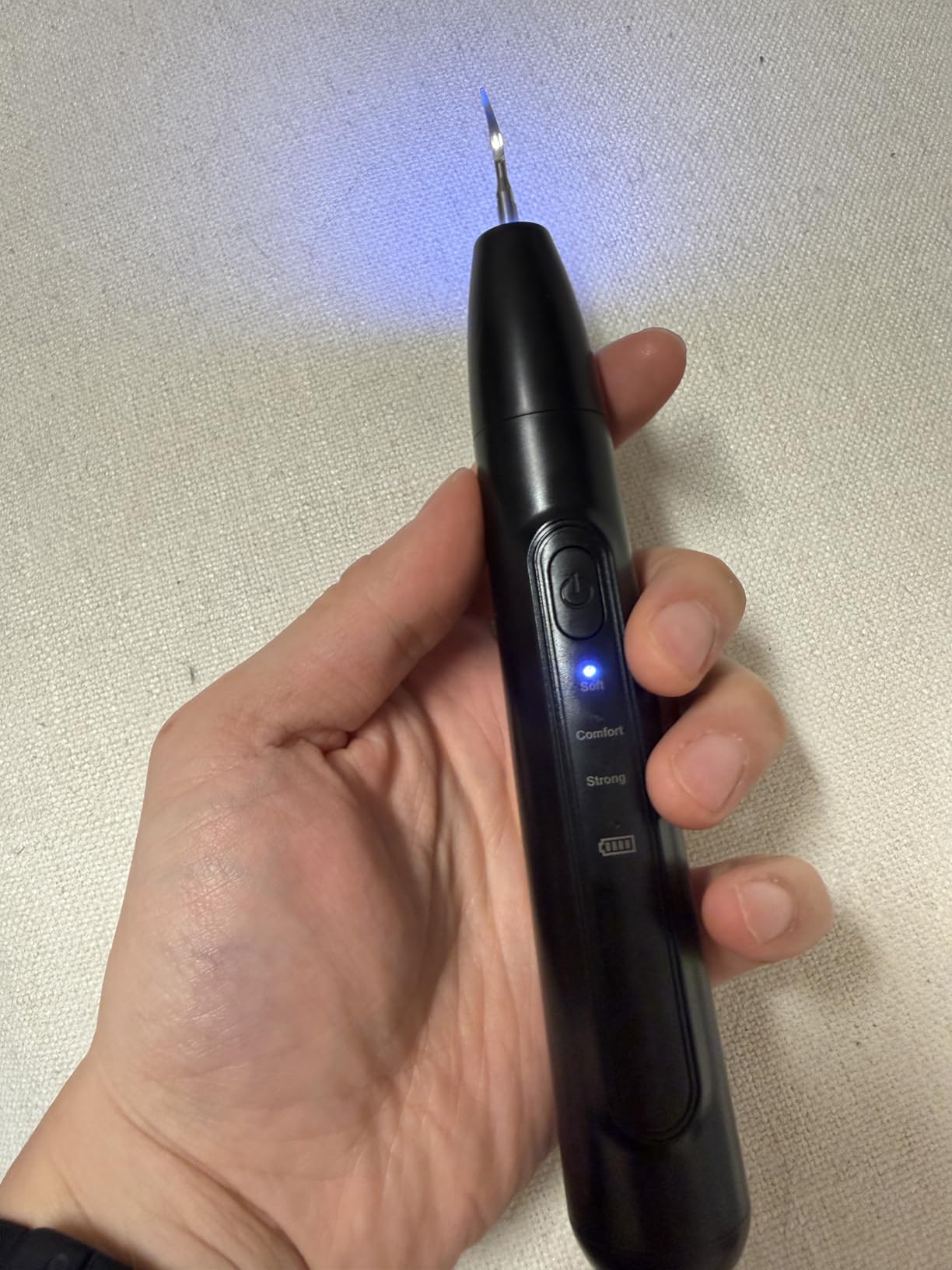 Dog Tooth Brushing Kit, Dogs Teeth Cleaning Kit with Led Light, 3 Modes Doggie Plaque and Tartar Remover, Dental Care for Cat,Low Noise Ultrasonic Dog Teeth Cleaner,Snow White customer photo 2