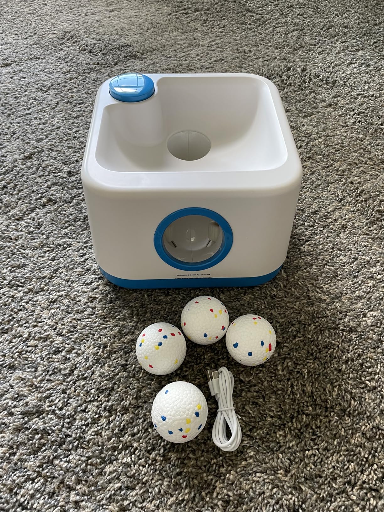 Automatic Dog Ball Launcher, Upgrade 2 in 1 Interactive 3 Adjustable Distances Dog Ball Thrower for Small Medium Large Dogs, Rechargeable Brain Training Paw-Activated Balls Launcher with 4 Balls customer photo 1