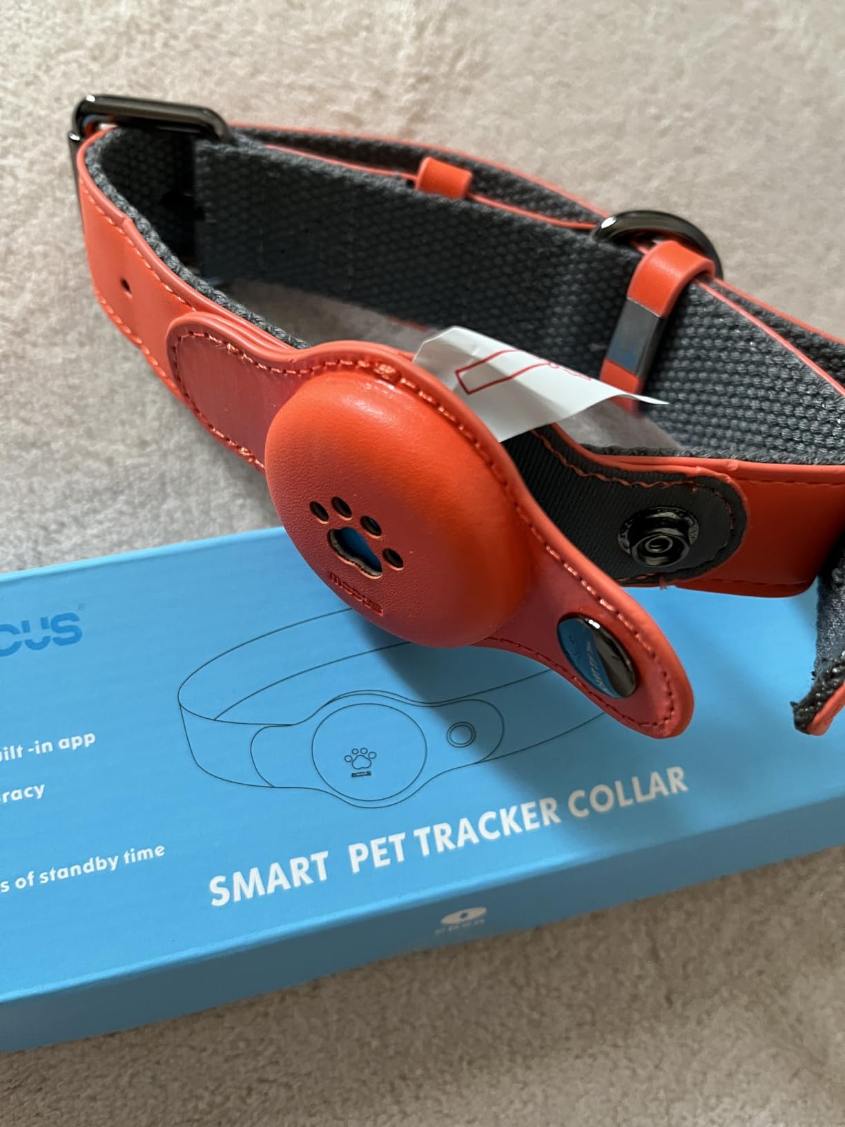 2-in-1 GPS Tracker for Dogs: Smart Pet Collar with Real-Time Tracking,No Monthly Fee/Subscription (iOS Only) Waterproof, Anti-Lost,365-Day Long Battery Life GPS Tracker Dog Collar(Tracker Included) customer photo 2