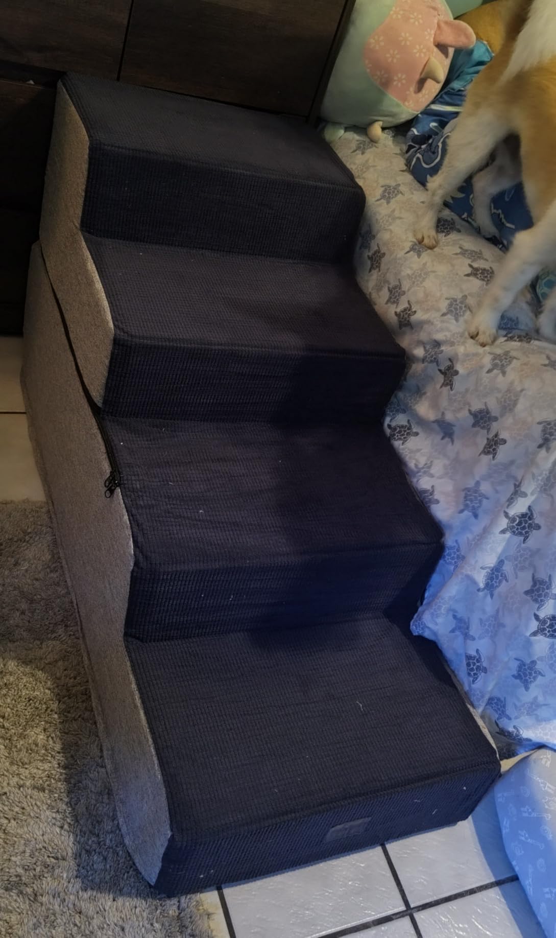 Veehoo 3 Steps Foam Dog Stairs for Large Dogs 18