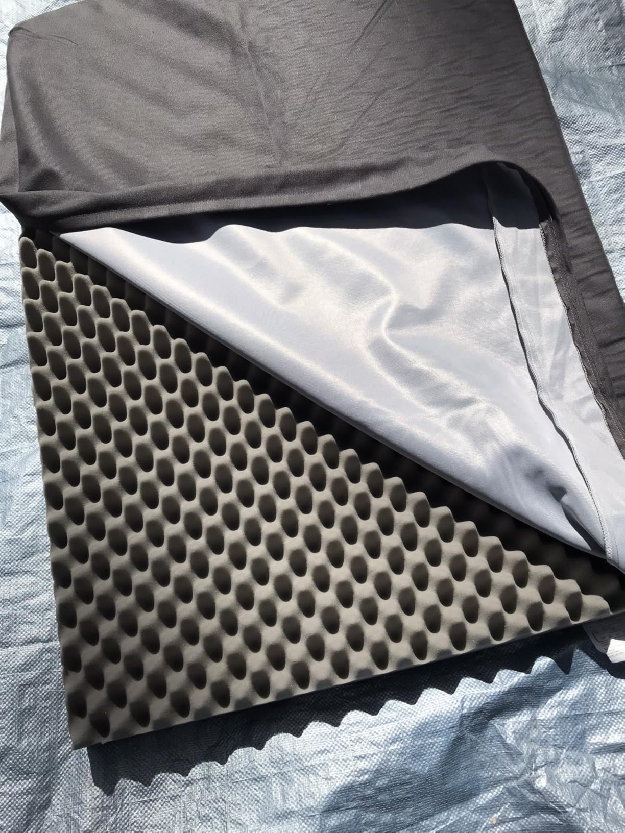 Sytopia 42 Inch Indestructible Dog Beds for Large Dogs, XL Canvas Outdoor Chew Proof Dog Bed, Waterproof & Washable Orthopedic Crate Bed with Non-Slip Bottom, Dark Grey customer photo 1
