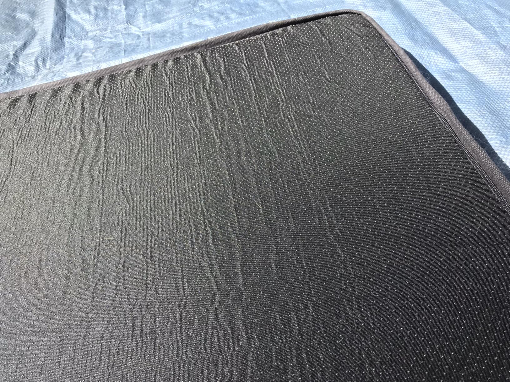 Sytopia 42 Inch Indestructible Dog Beds for Large Dogs, XL Canvas Outdoor Chew Proof Dog Bed, Waterproof & Washable Orthopedic Crate Bed with Non-Slip Bottom, Dark Grey customer photo 2