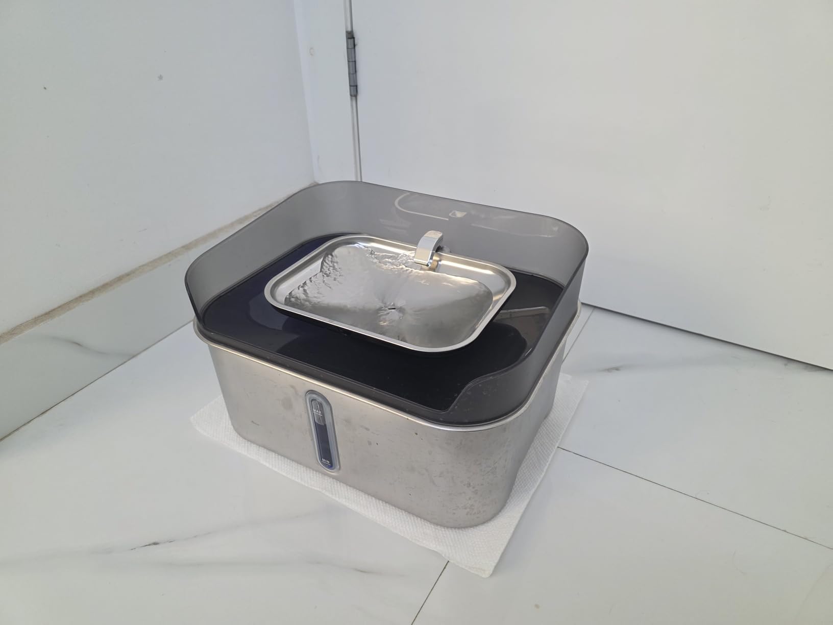 No Spill Dog Water Fountain Stainless Steel for Large Dogs, 8L/2.1Gal Ultra Quiet Pet Water Fountain for Cats Dogs Indoor, Automatic Dog Water Bowl Dispenser customer photo 2