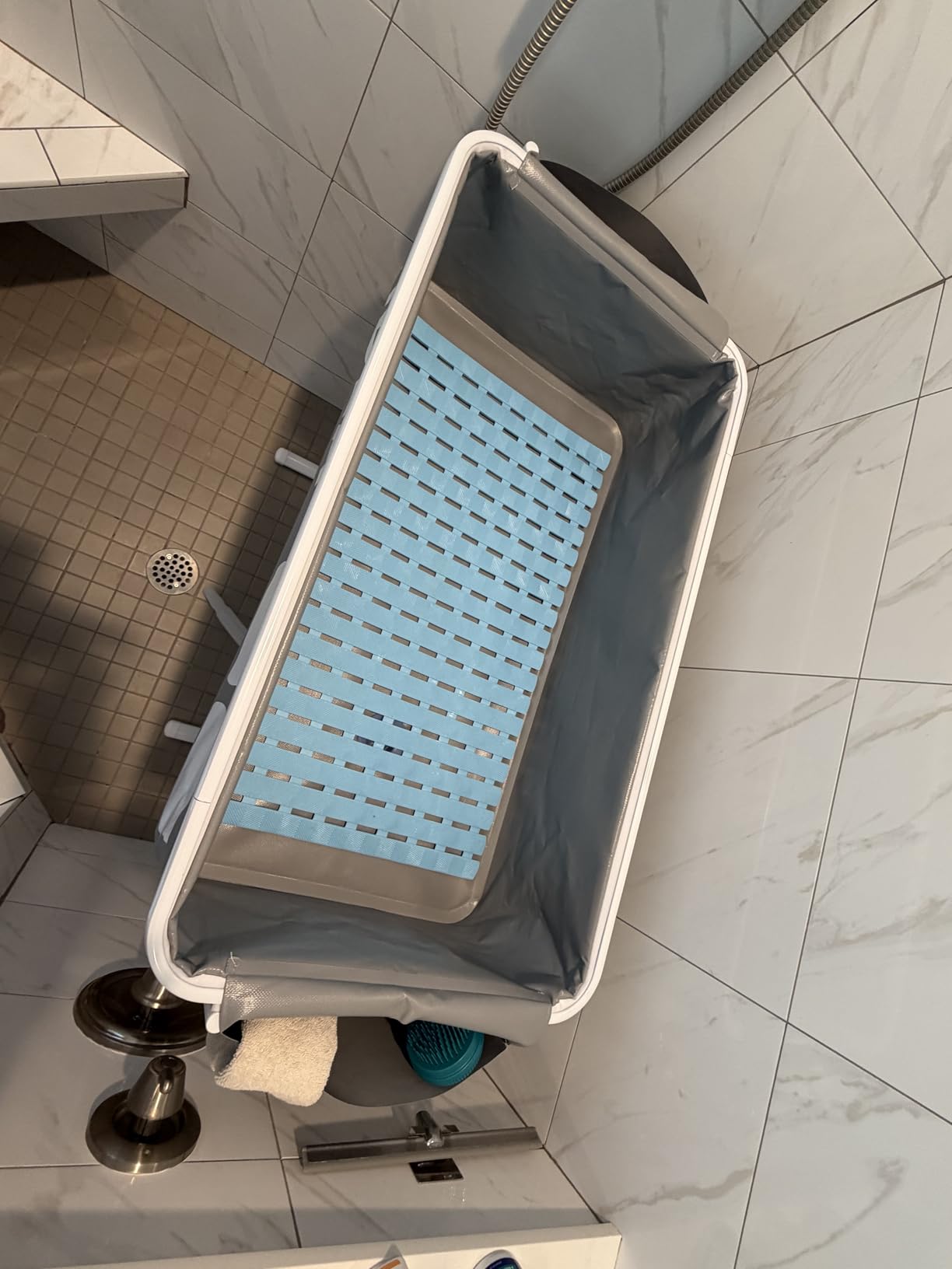 PAWZIDEA 2-in-1 Portable Dog Bathtub & Grooming Table for Medium to Large Dogs up 150lb, 43
