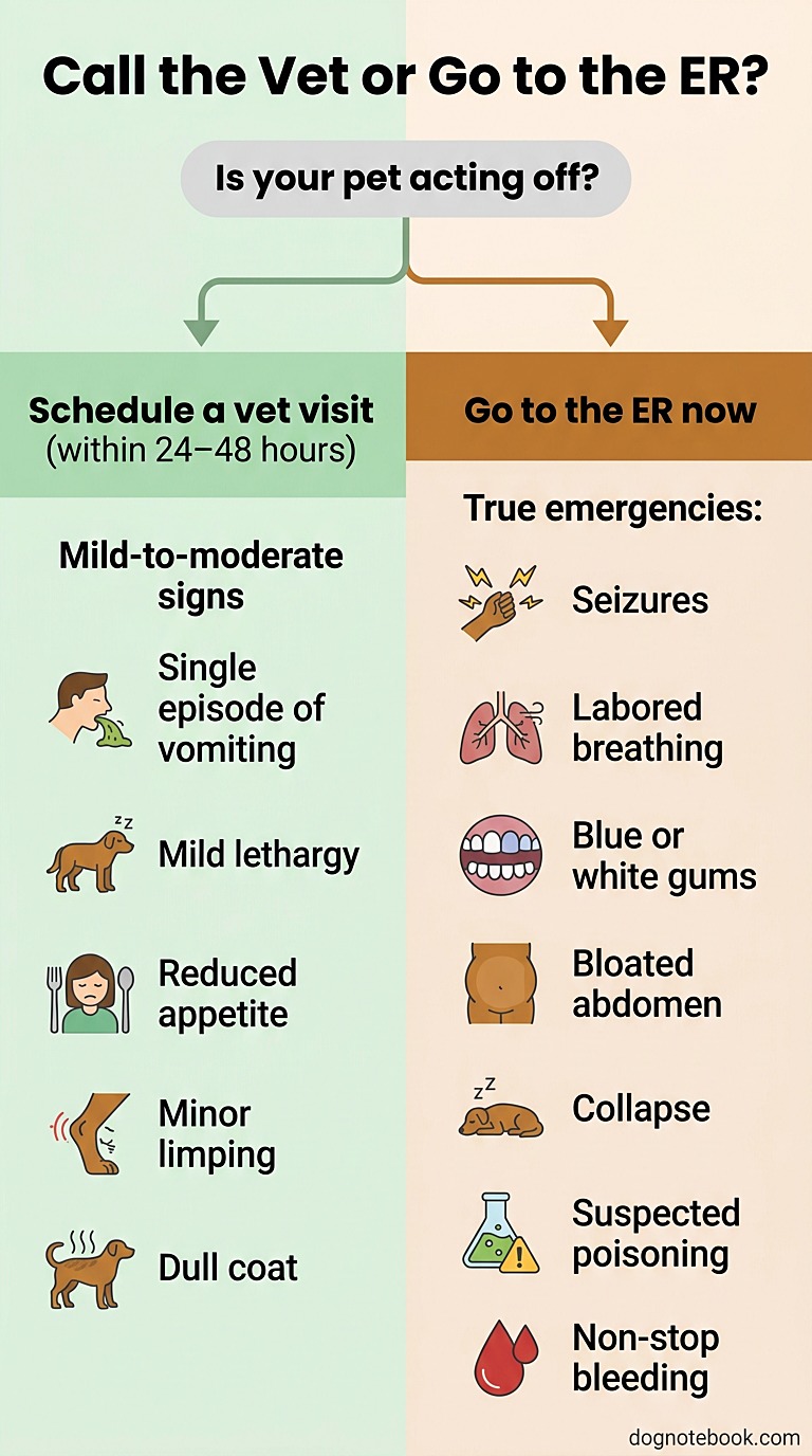 Call the Vet or Go to the ER