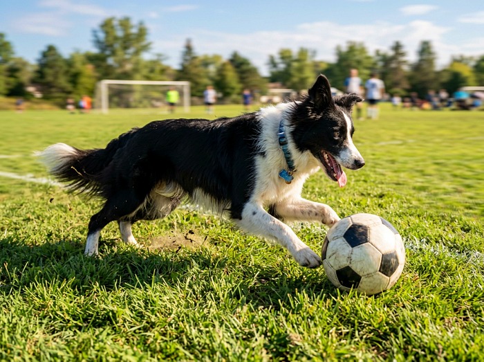Dog Play Soccer