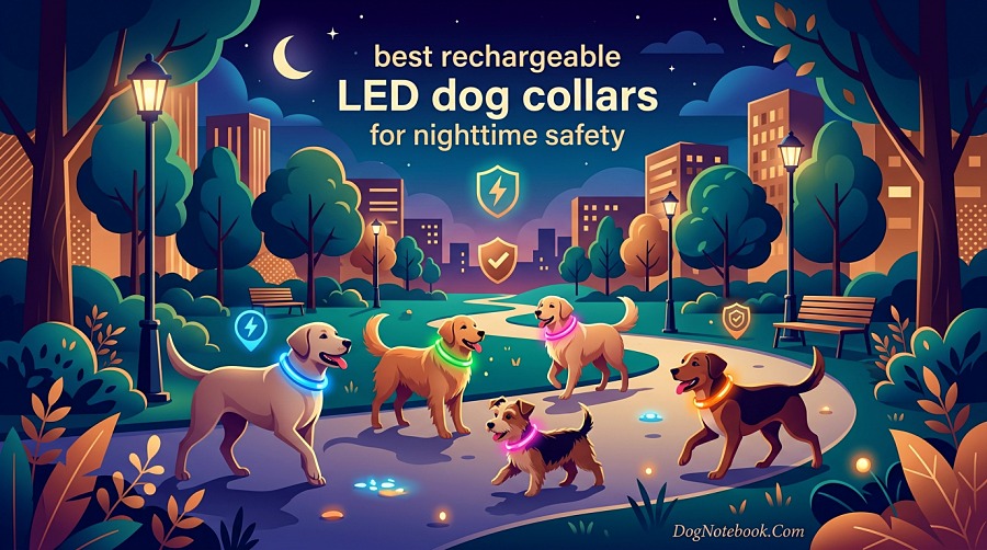 best rechargeable LED dog collars for nighttime safety.