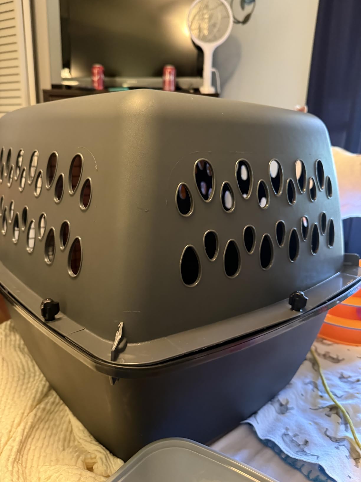 Pet Porter Fashion Dog Kennel Plastic Crate for Pets 15-20 lbs, Pet Carrier For Home and Travel, Made in USA, 24