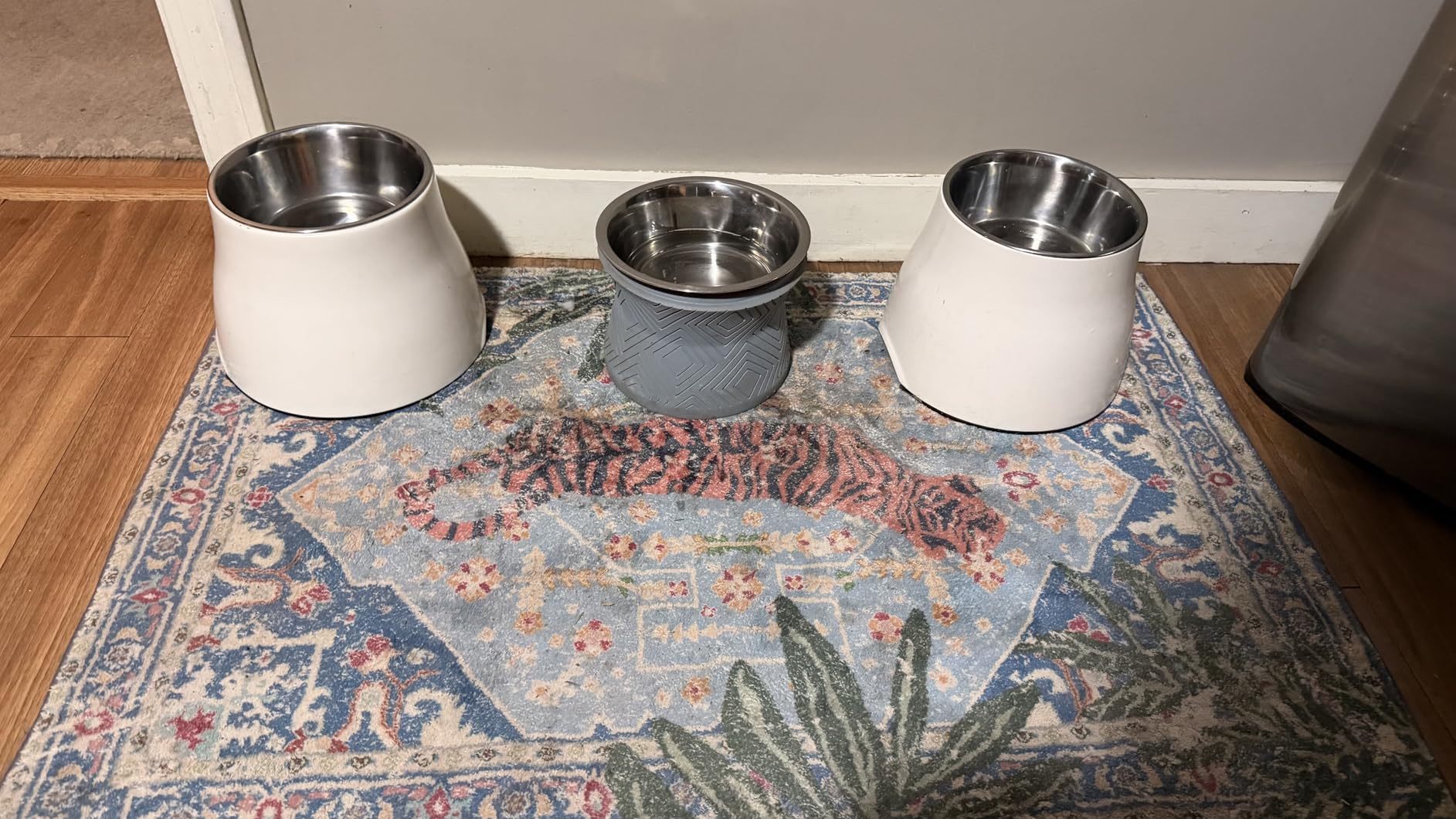 Dogit Elevated Dog Bowl, Stainless Steel Dog Food and Water Bowl for Large Dogs, White, 73753 customer photo 1