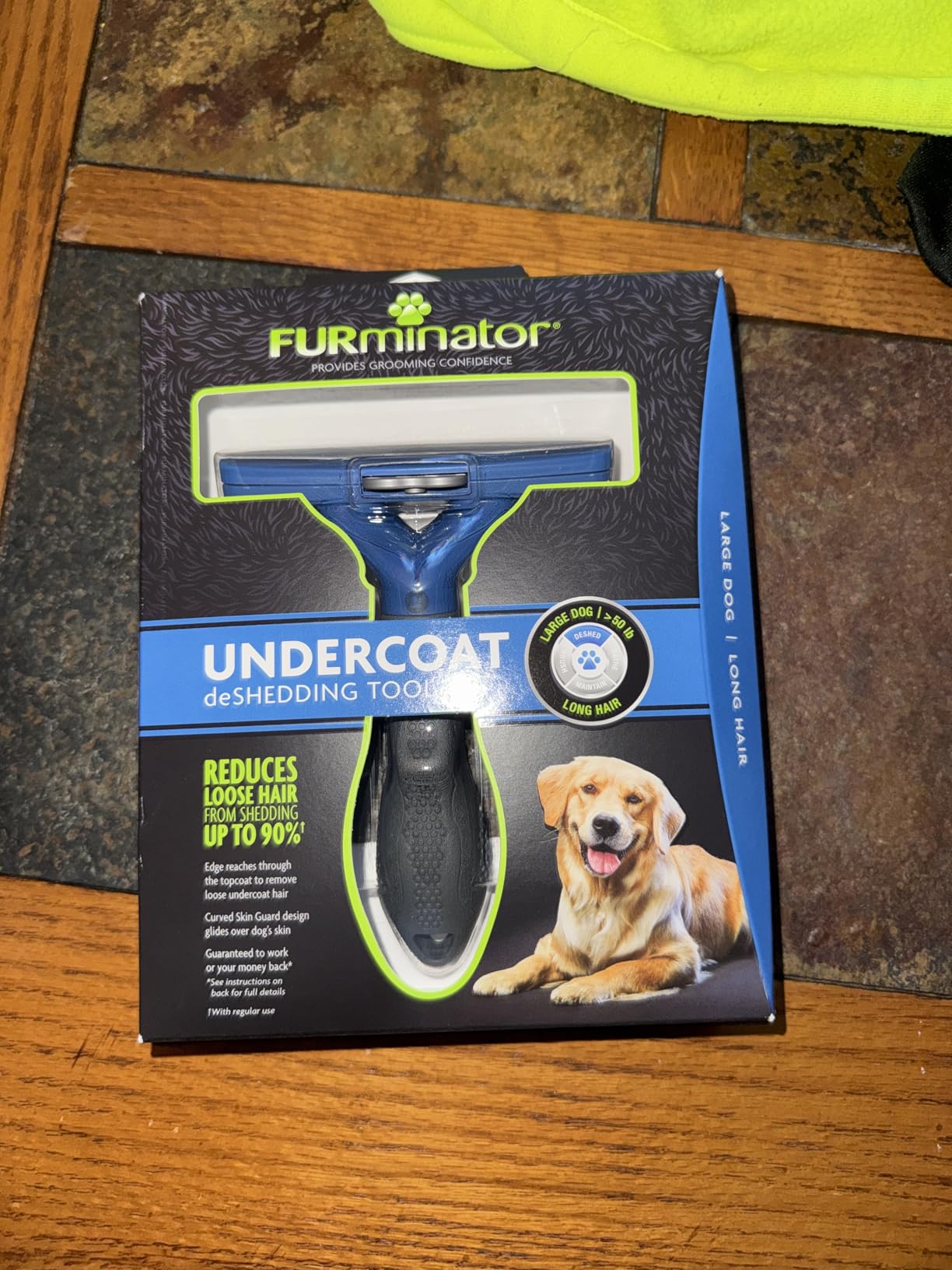 FURminator Large Dog Undercoat deShedding Tool for Long Hair | Reduces Loose Hair From Shedding, Easy Clean-Up, For Dogs Over 50 lbs, Use Weekly, Ergonomic Handle For Comfort customer photo 2