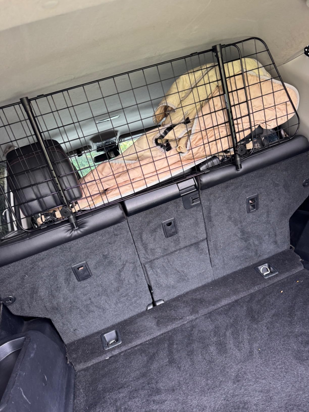 Amazon Basics Adjustable Dog Car Barrier for Vehicles, 59.72 x 5.20 x 16.46 in, Black customer photo 2