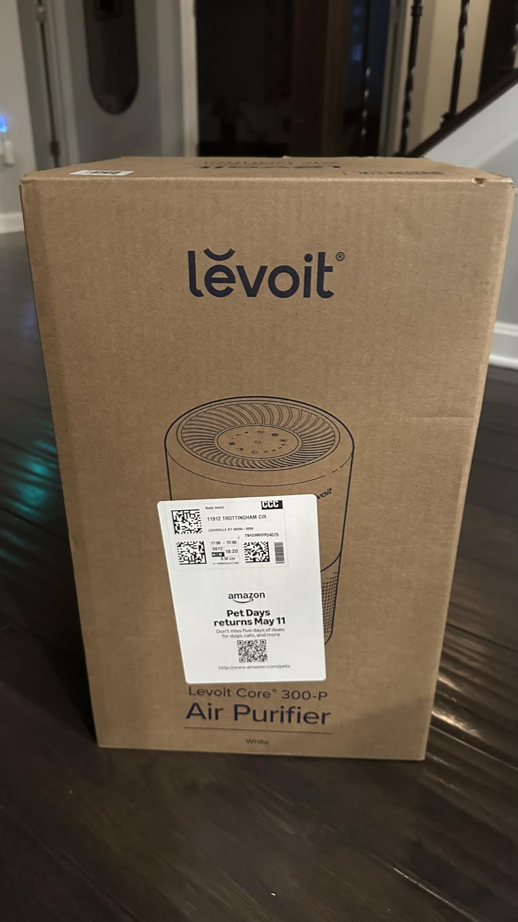 LEVOIT Air Purifier for Home Allergies Pet Hair in Bedroom, Covers Up to 1073 ft² by 56W High Torque Motor, AHAM VERIFIDE, 3-in-1 Filter with HEPA Sleep Mode, Remove Dust Smoke Odor, Core300-P, White customer photo 2