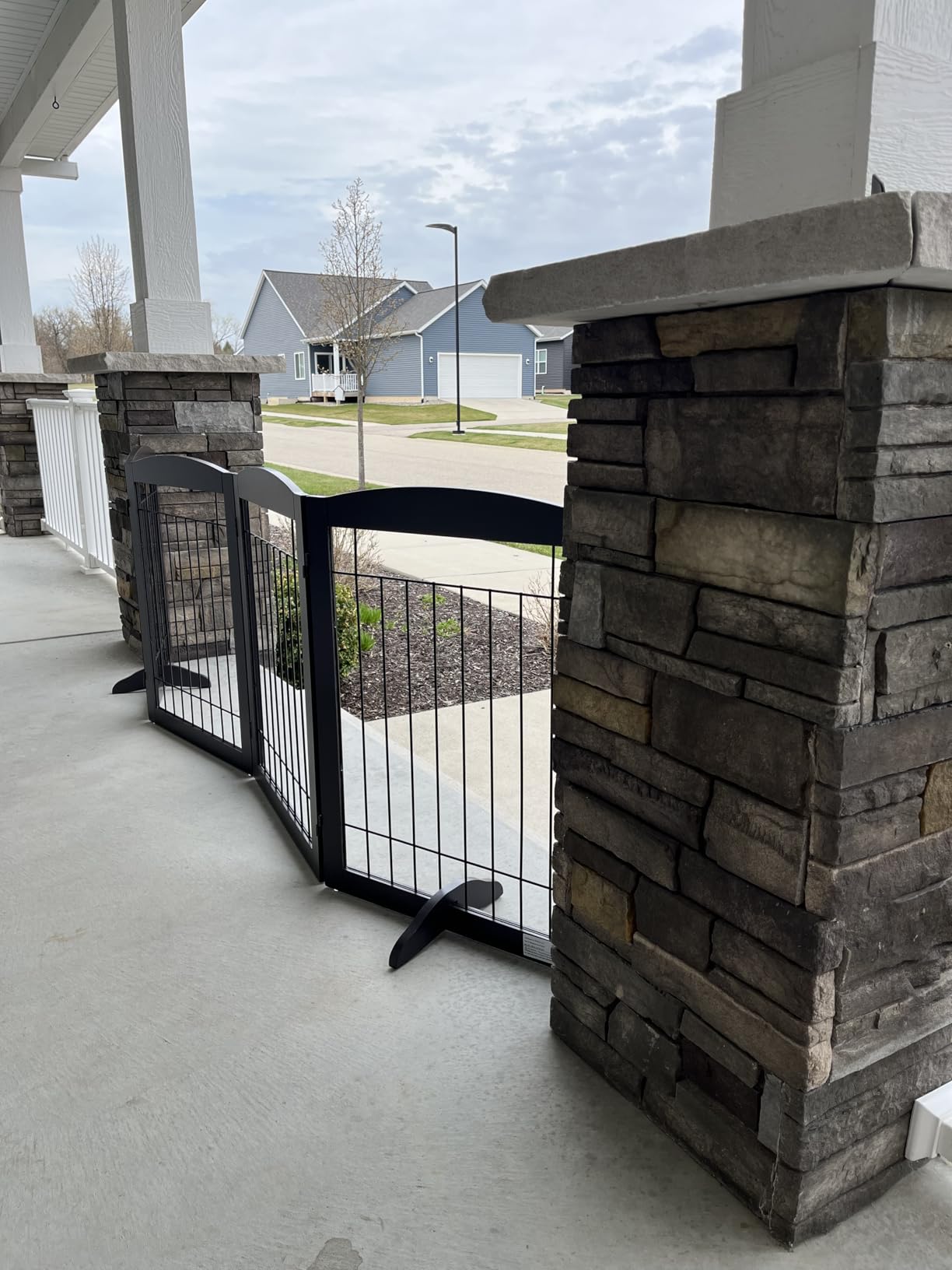 PAWLAND 144-inch Extra Wide 30-inches Tall Dog gate with Door Walk Through customer photo 2