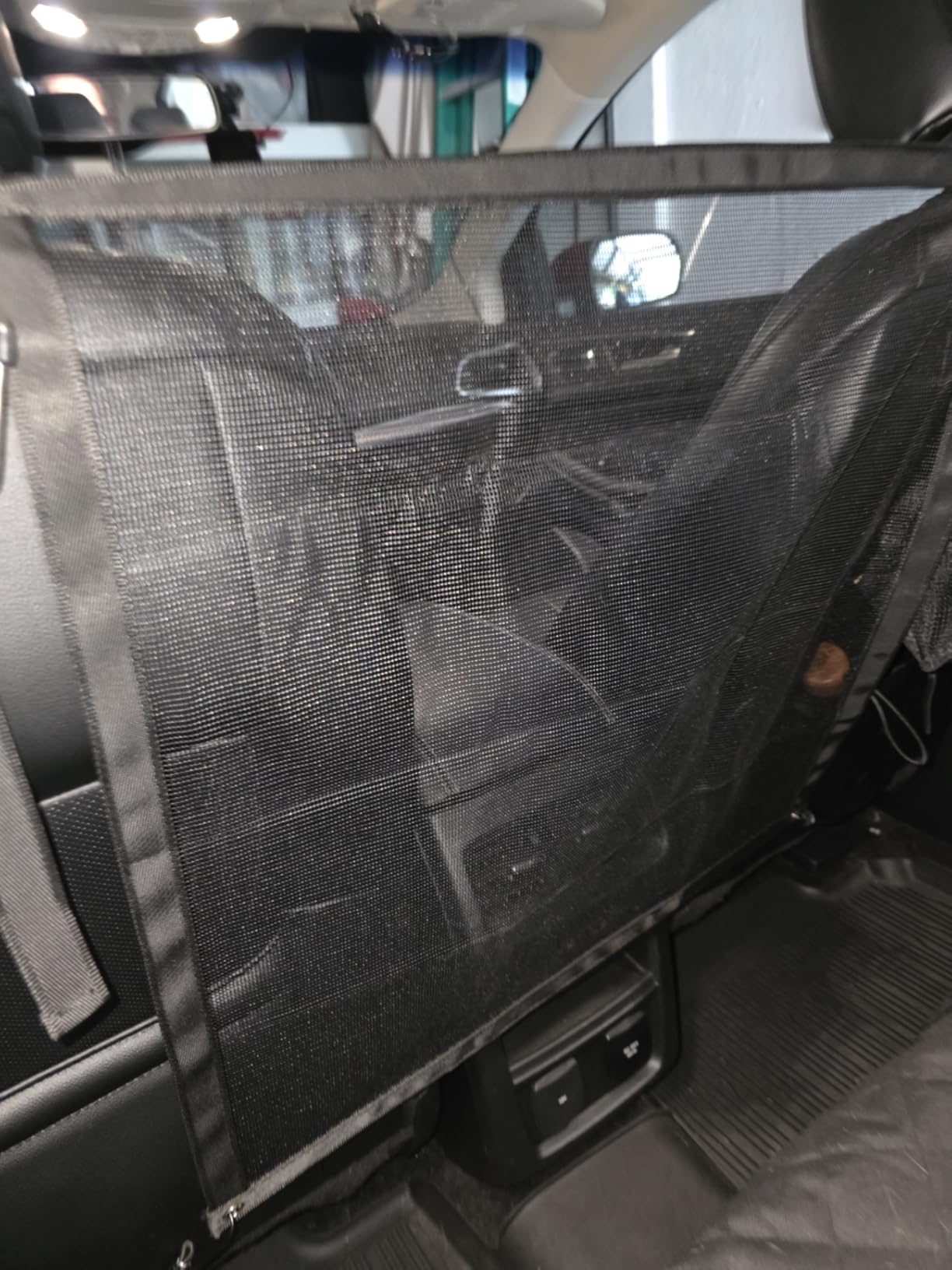 Dog Car Net Barrier - Universal Fit Sturdy Mesh, Easy to Install, Convenient for Air Conditioning, with Flexible Bungee Cords customer photo 1