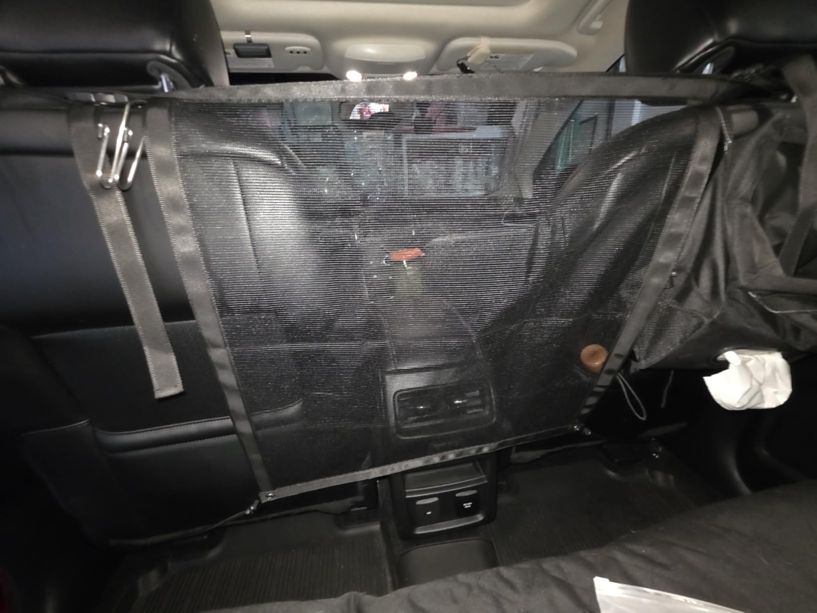 Dog Car Net Barrier - Universal Fit Sturdy Mesh, Easy to Install, Convenient for Air Conditioning, with Flexible Bungee Cords customer photo 2