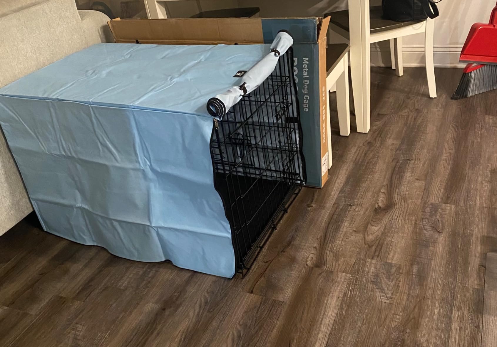 X-ZONE PET Double Door Dog Crate Cover - Polyester Pet Kennel Cover (Fits 24 30 36 42 48 inches Wire Crate) (24 Inch, Tan) customer photo 2