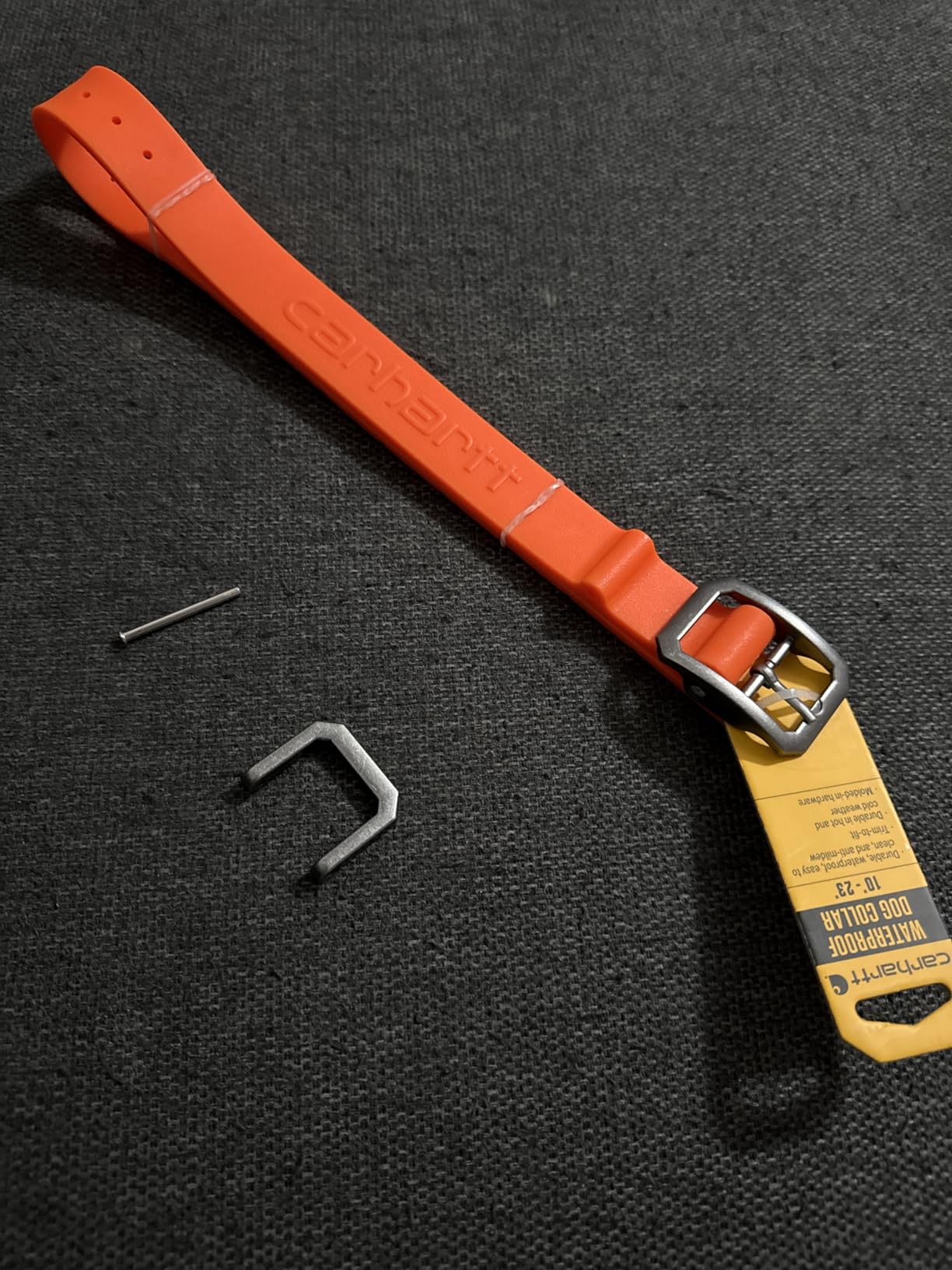 Carhartt Fully Adjustable Waterproof Dog Collar, Hunter Orange, One Size customer photo 1