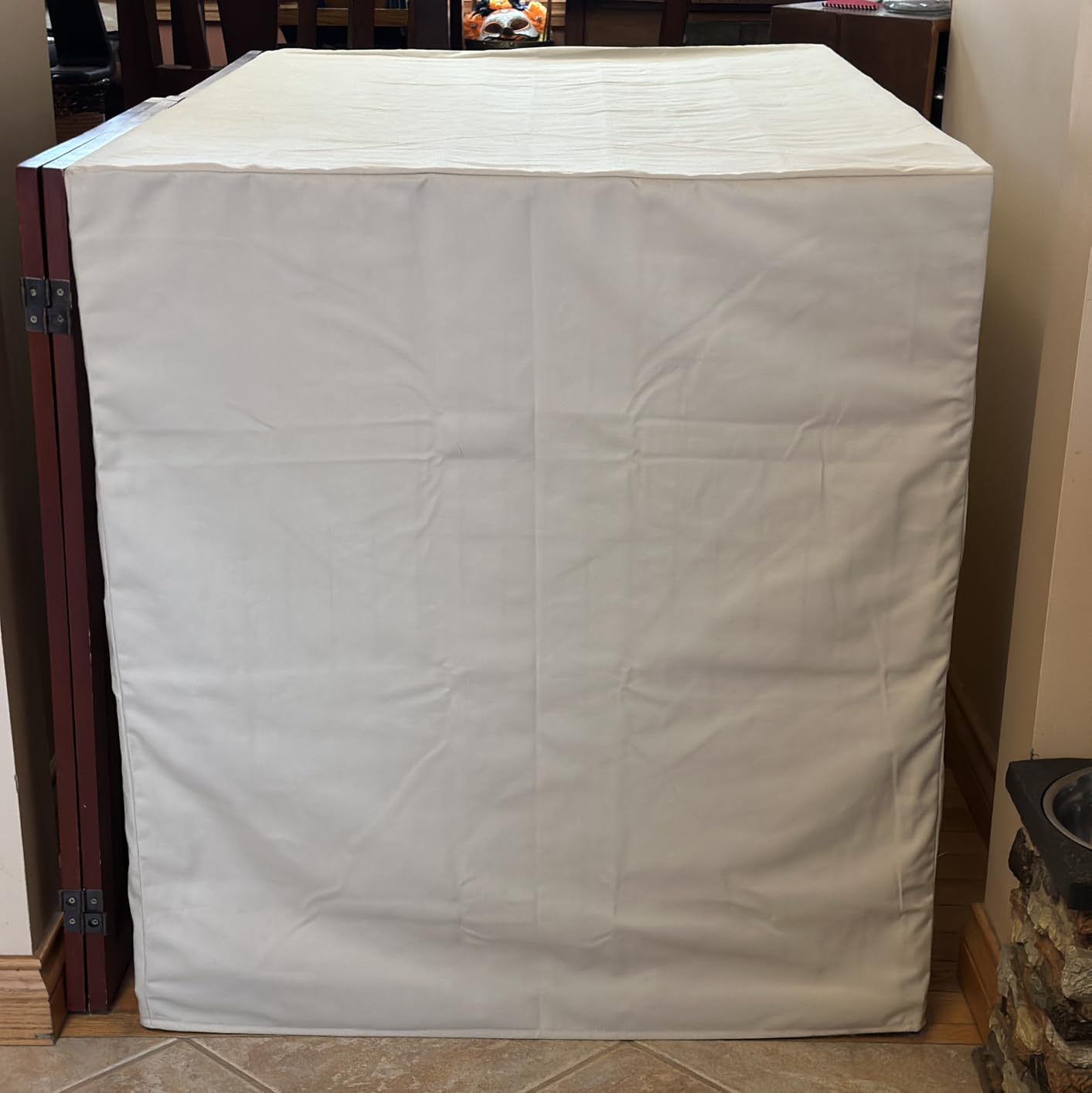 Pet Dreams Dog Crate Cover - Breathable Fabric Kennel Topper for Single-Door Crates, Fits iCrate Dog Cages 18, 24, 30, 36, 42, 48 Inches (Grey, X Small, 18