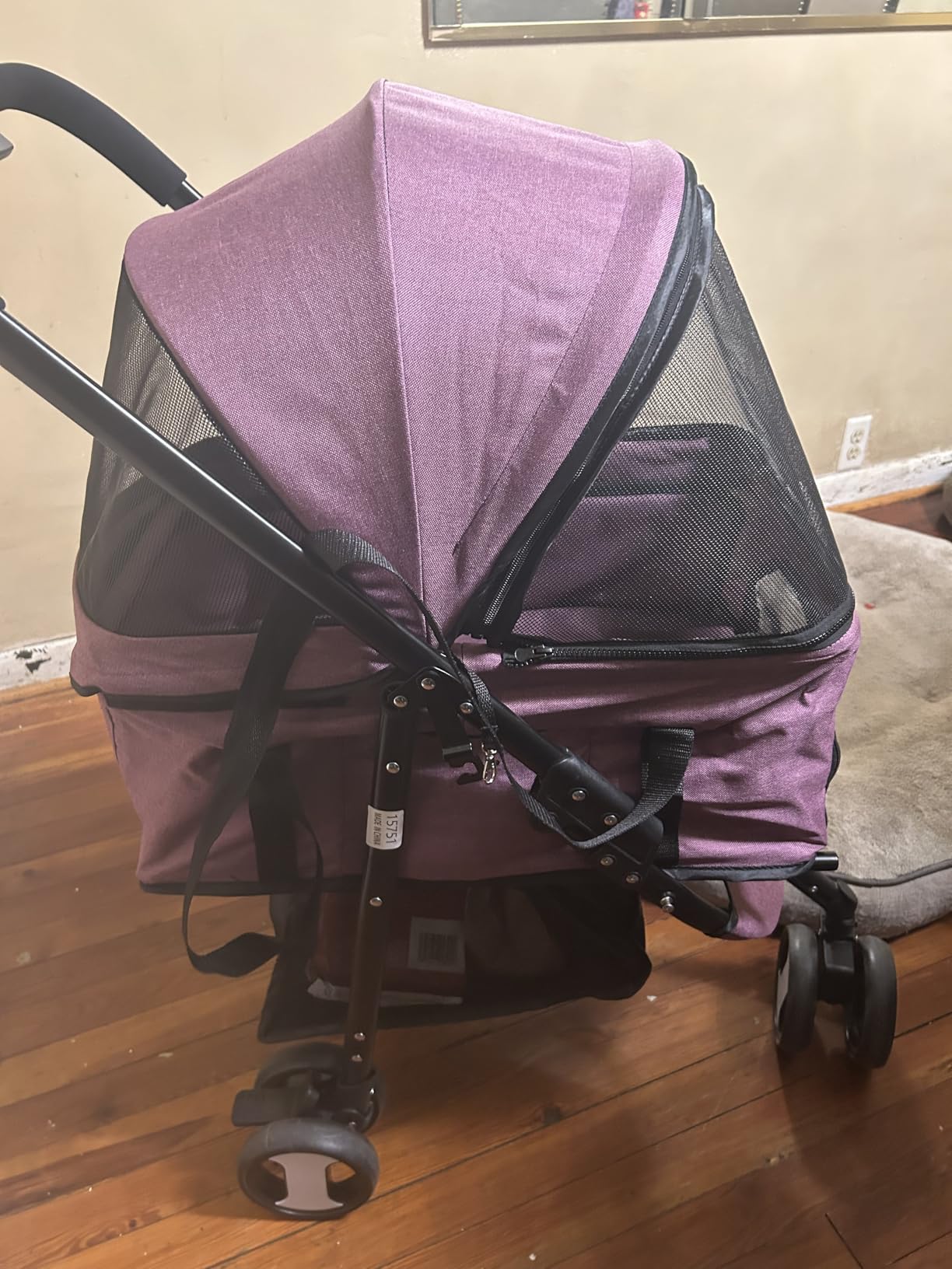 BestPet Pet Stroller Premium 3-in-1 Multifunction Dog Cat Jogger Stroller for Medium Small Dogs Cats with Folding Lightweight Travel & Detachable Carrier,Grey customer photo 2