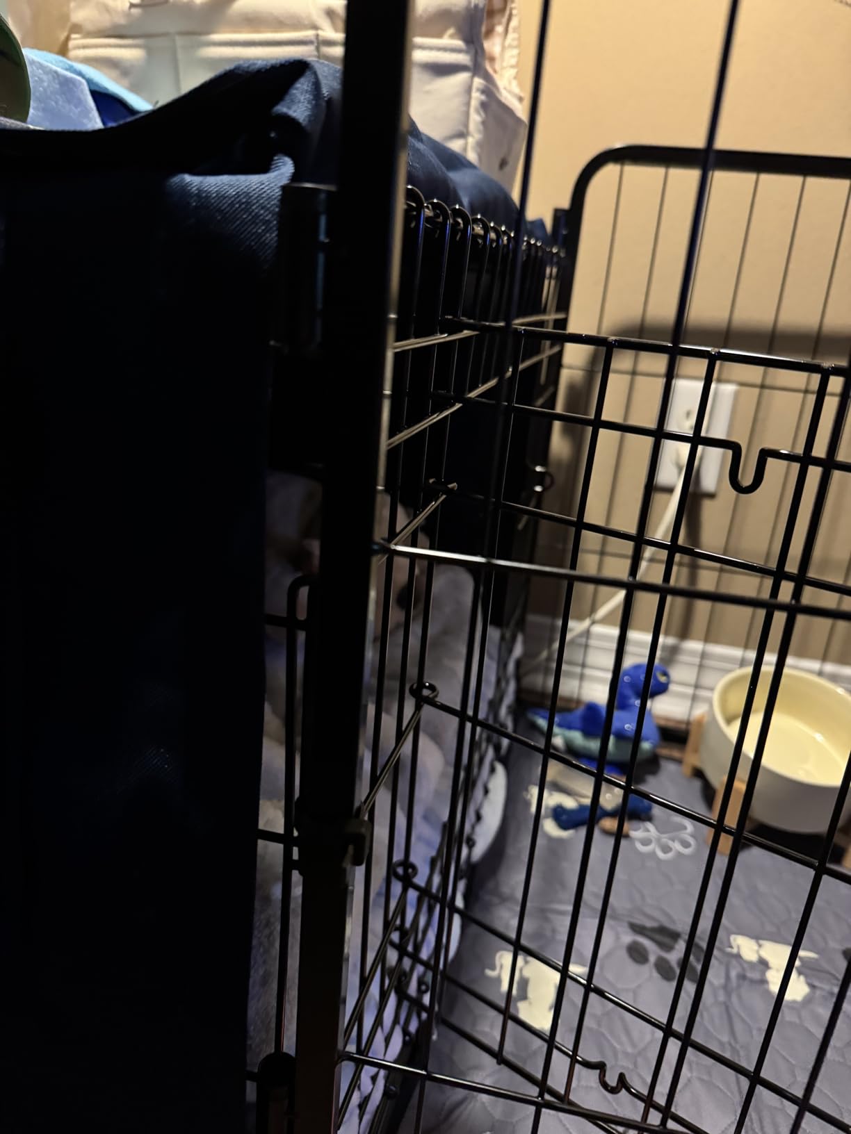 FXW Homeplus Unleashed Indoor Dog Playpen - Stress-Free and Safe Play, Heavy Duty 24 Inch 6 Panels Dog Pen for Puppy and Small Dogs, Black │ Patented customer photo 1