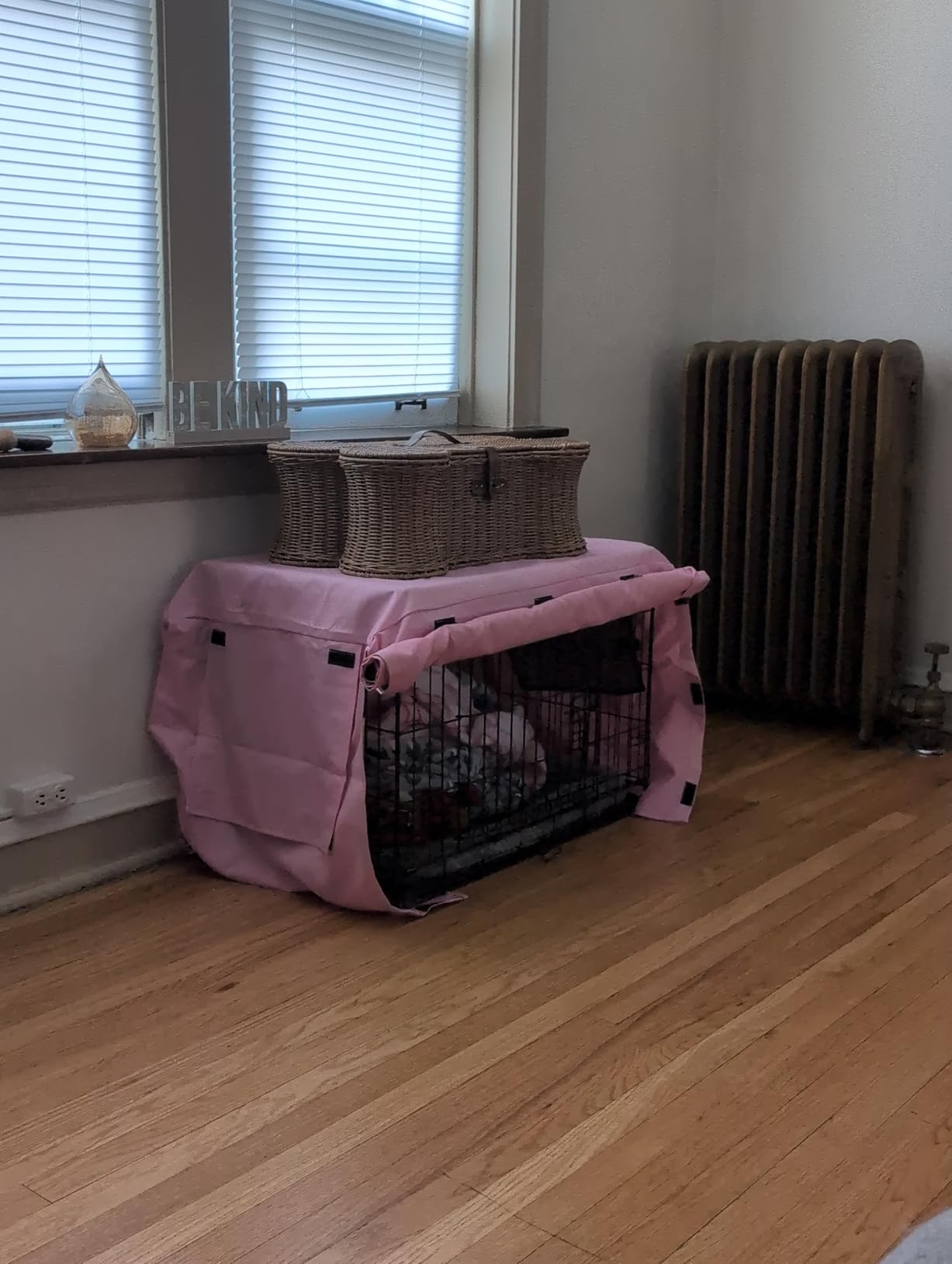 GORILLA GRIP Dog Crate Covers compatible with Amazon Basics Dog Crates, All Sides Open, Privacy Cover Fits 42
