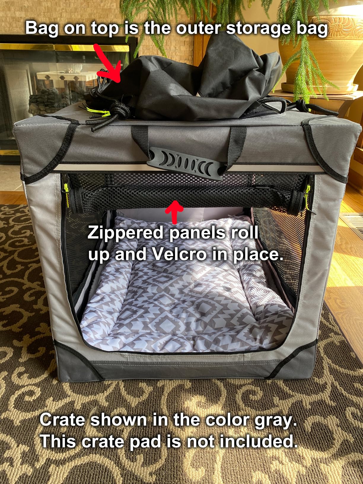 Lesure Today Show Soft Collapsible Dog Crates for Large Dogs, 36in Black | Portable travel camping pet kennel, 4-door, Indoor and outdoor use, Easy to set up and fold, For large breeds up to 70 lbs customer photo 2
