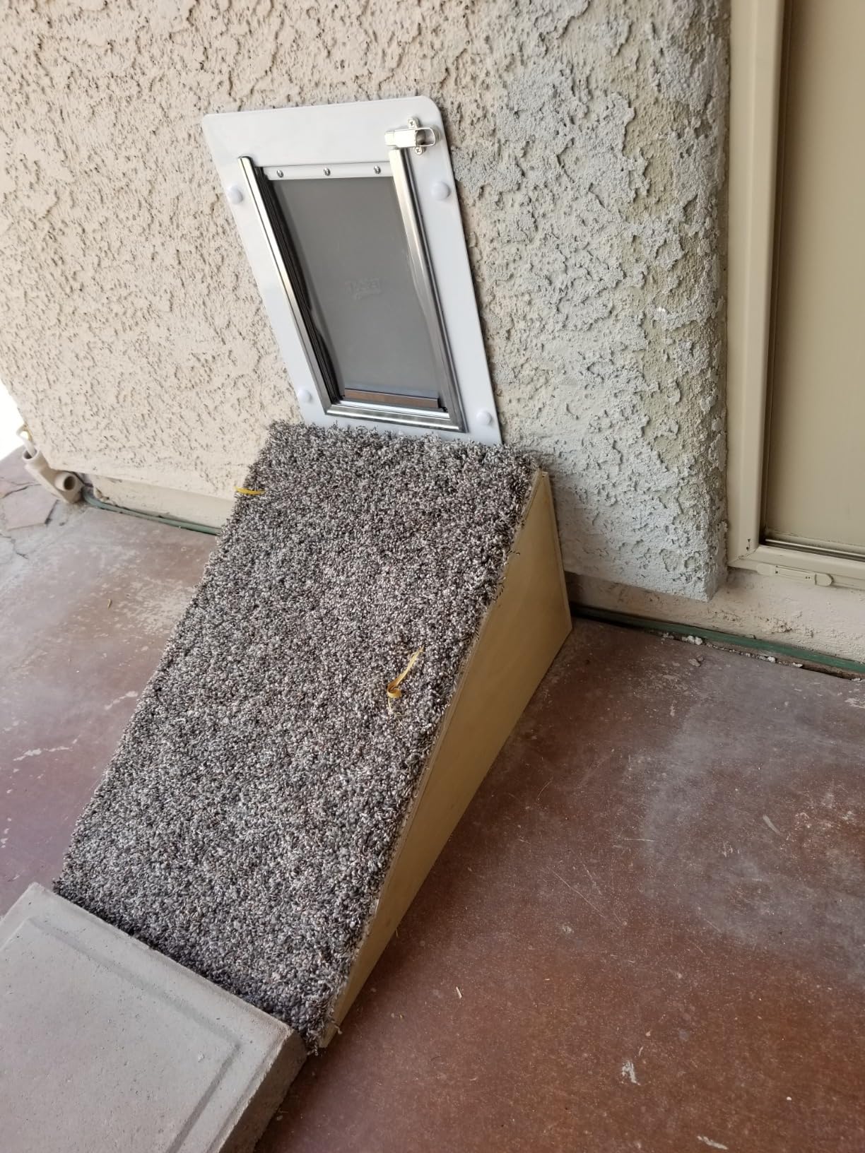Pet Door for Wall - Steel Frame, Telescoping Tunnel & Double Silicone Flaps Dog Door, Cat Doors with Secure Lock (Cat Up to 10 lbs) - Small customer photo 2