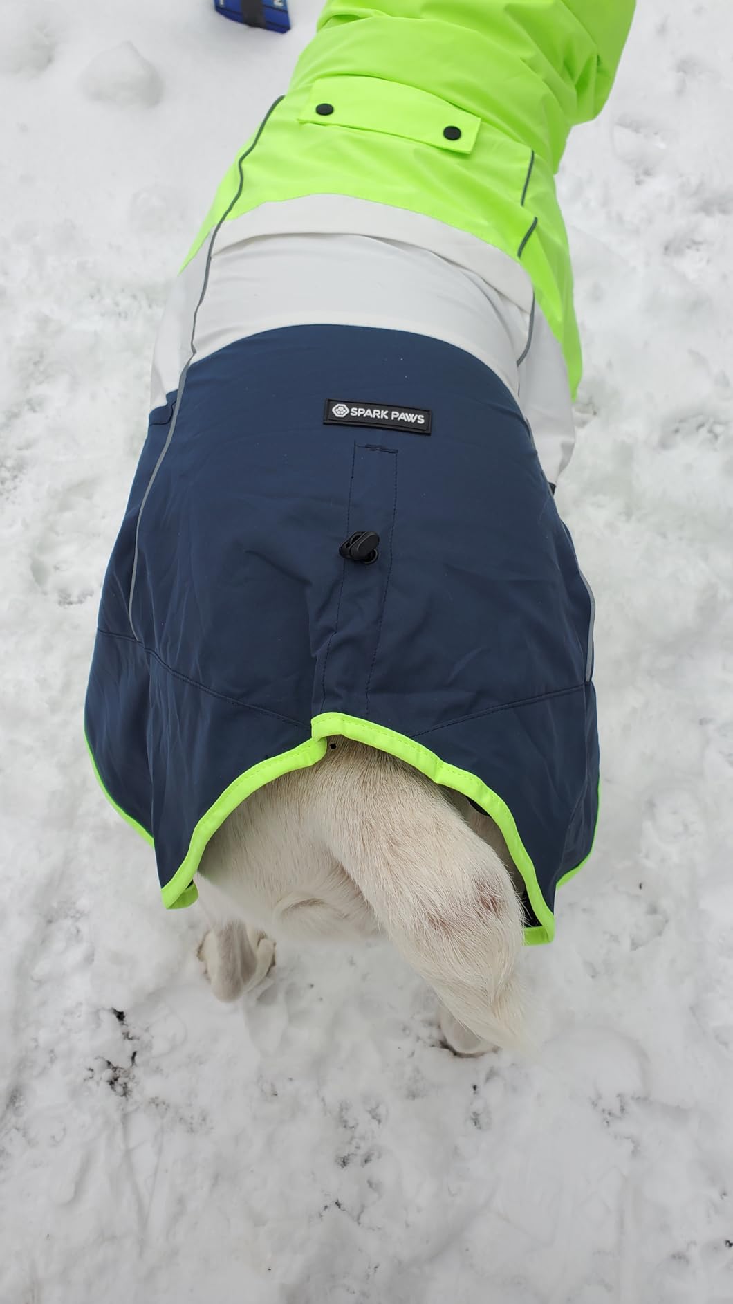 Spark Paws Dog Raincoat, Waterproof Windproof Rain Jacket, for Small Medium Large Extra Large Dogs, Reflective Breathable Full-Body Coverage Dry Suit - Mustard Yellow - 3XL customer photo 1